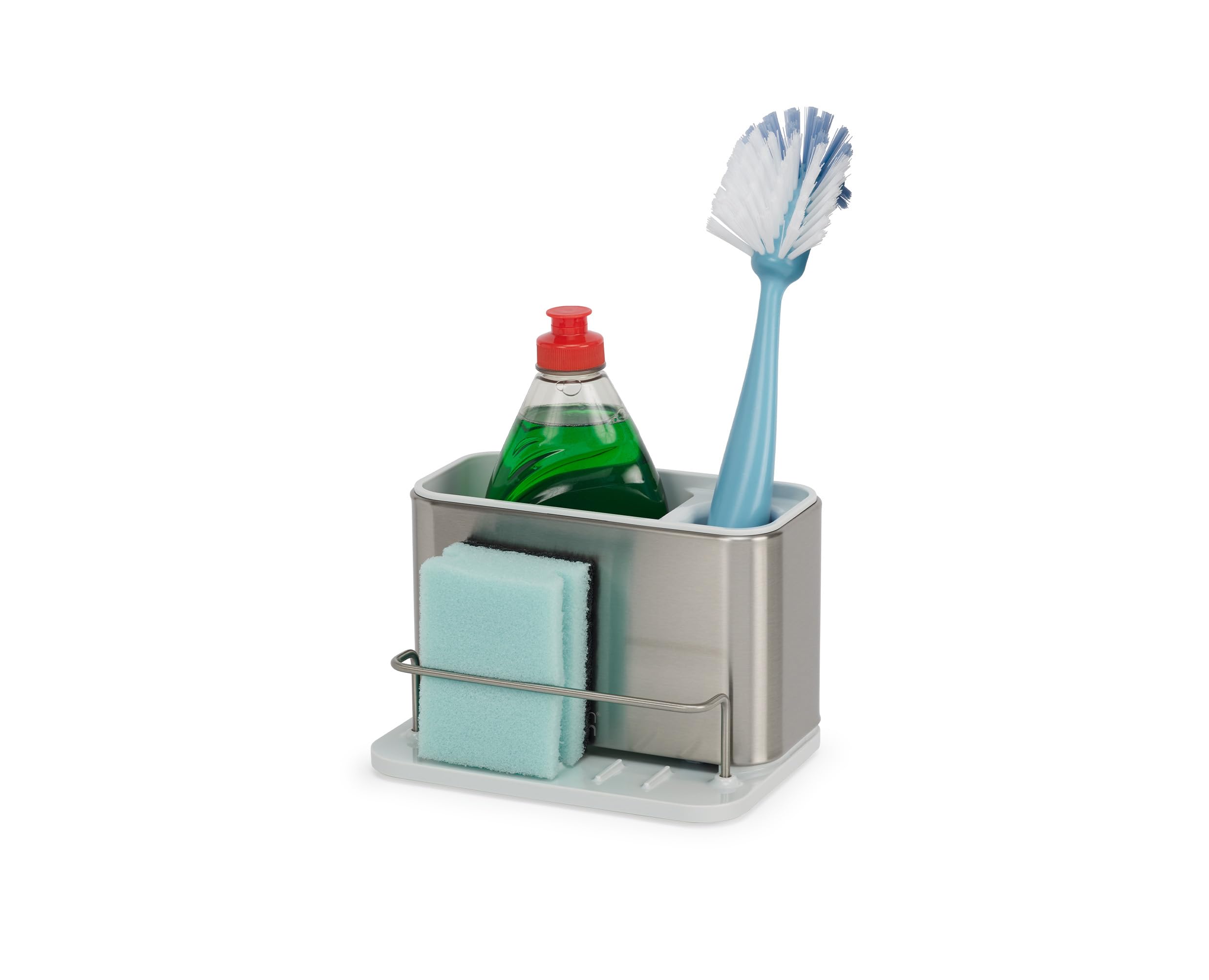 Joseph Joseph Surface Stainless-Steel Caddy Sink Area Organiser, Sponge Holder, Stainless Steel, One Size, Light Stone