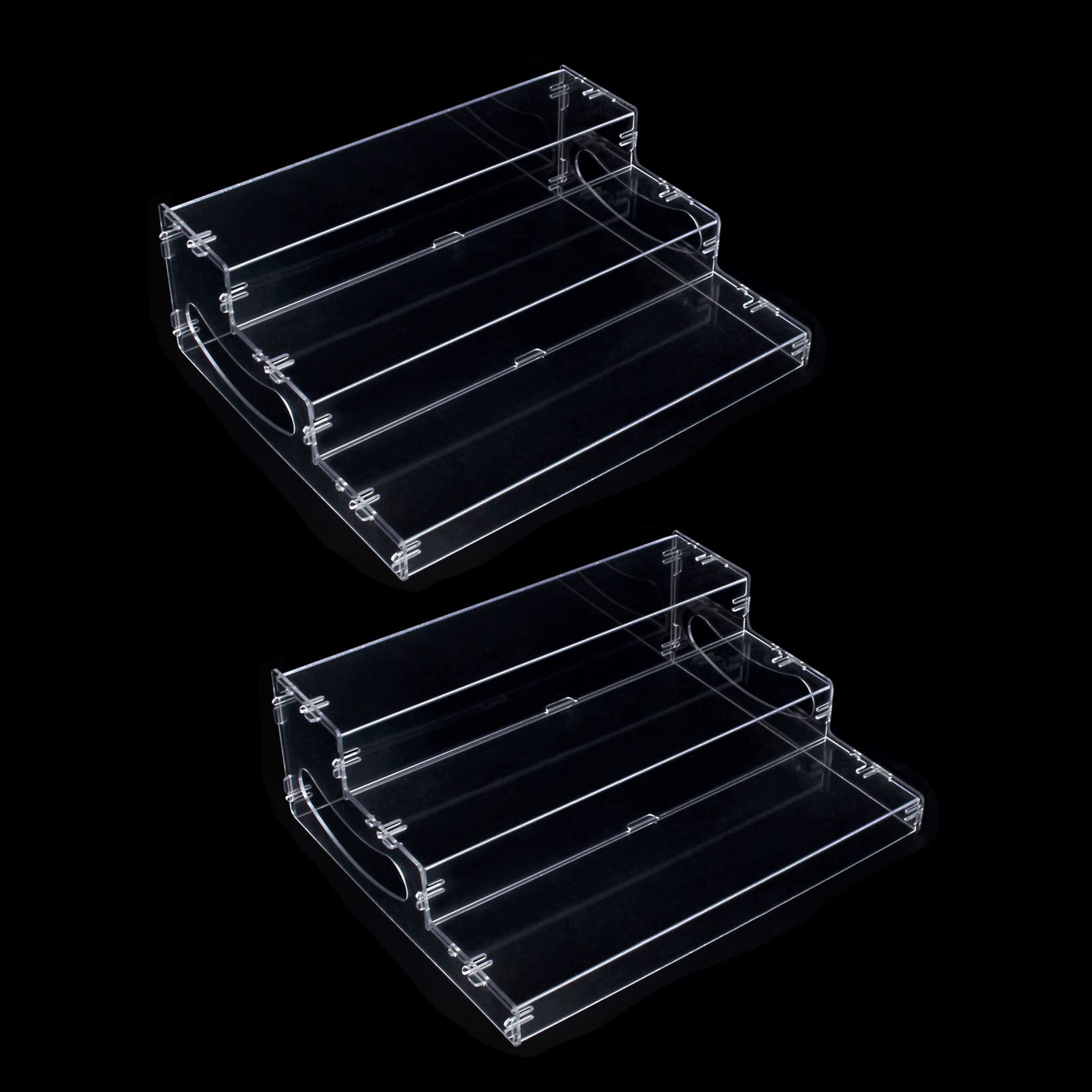 Evron 2 Pack Pantry Organization And Storage Clear Plastics Spice Rack Organizer For Cabinet & Countertop (Assembly Required) 3