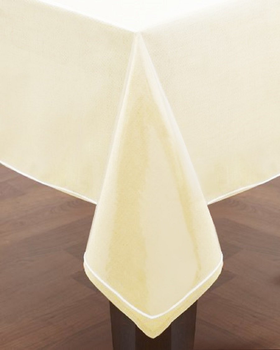 Elaine Karen Clear Plastic Tablecloth 100% Waterproof Table Protector Crystal Clear Plastic Cover For Dining Table Heavy Duty Vi
