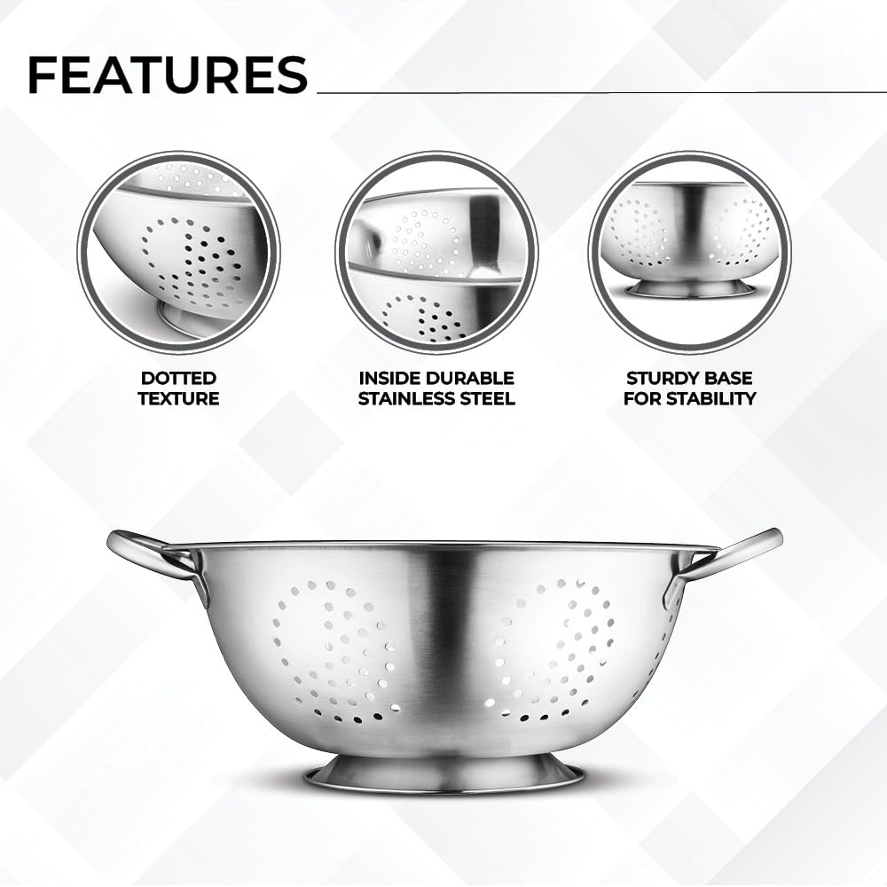 Avador Premium Stainless Steel Mixing Bowls Sets Brushed Stainless Steel Mixing Bowl Set, Easy To Clean, Space Saving, Great For
