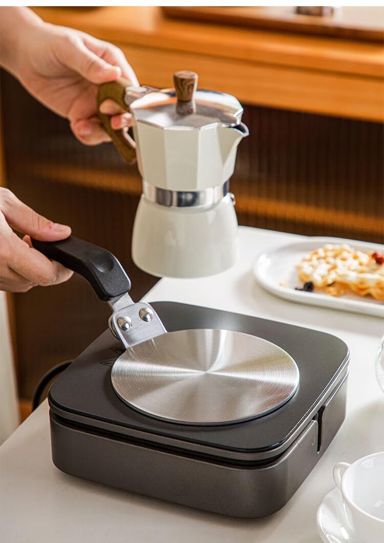 Induction Hob Converter Plate, Grourarty Induction Adapter Plate For Moka Pot, Hot Heat Diffuser Plate For Coffee, For Espresso
