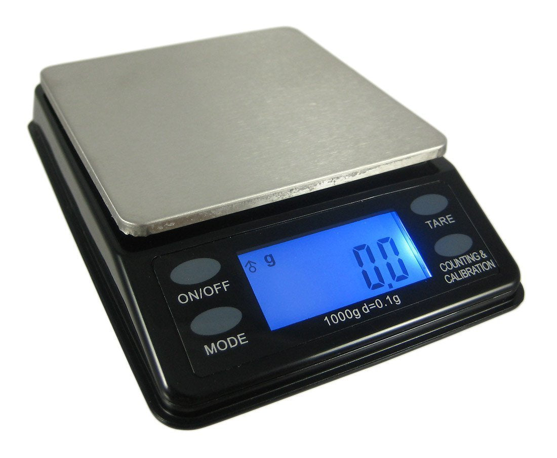 Us Balance Mini Bench Digital Pocket Scale, 1000 X 0.1Gm, Black/Silver