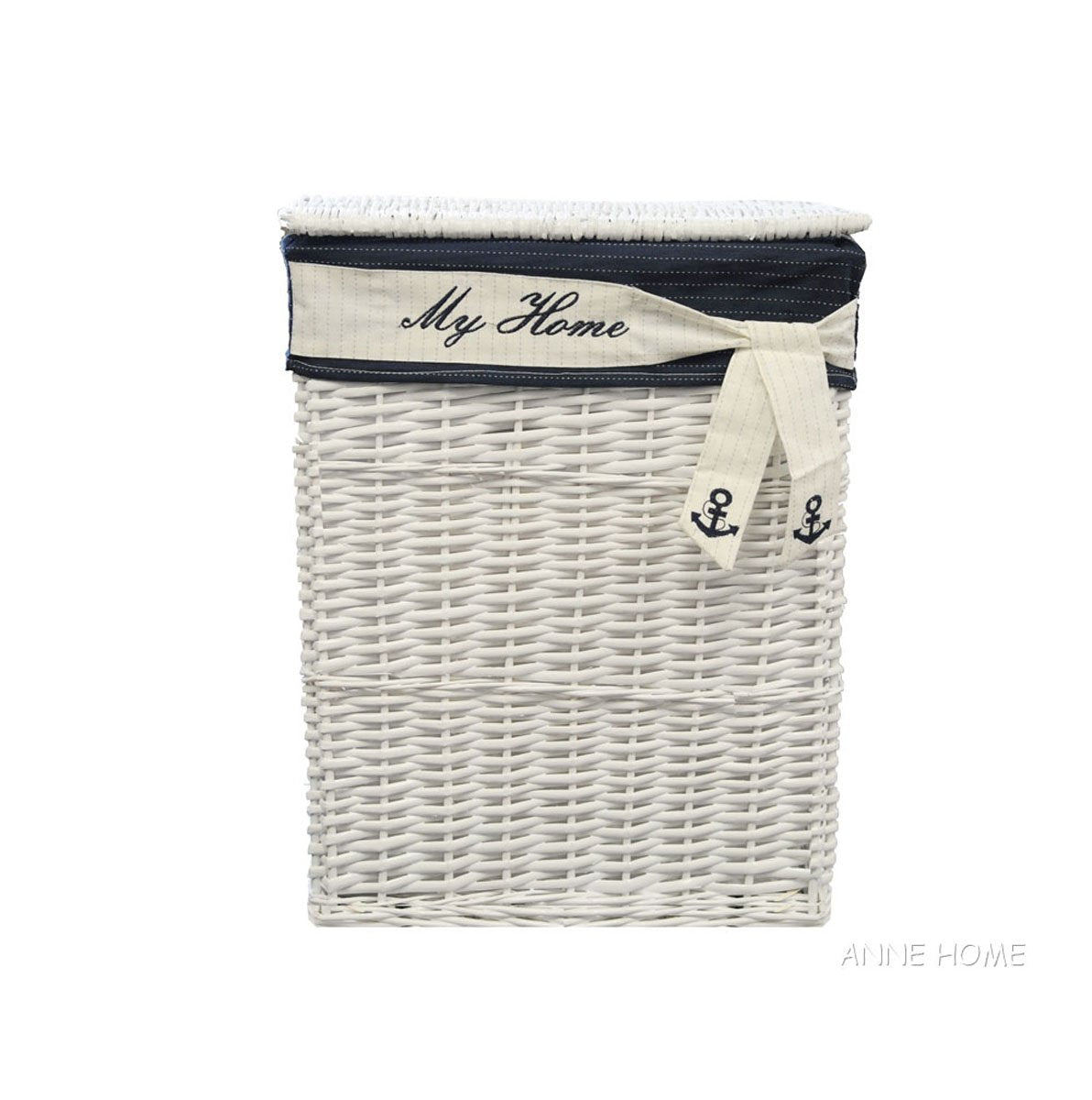 Anne Home - Set of 5 Rectangular Willow Storage Baskets in Several Sizes