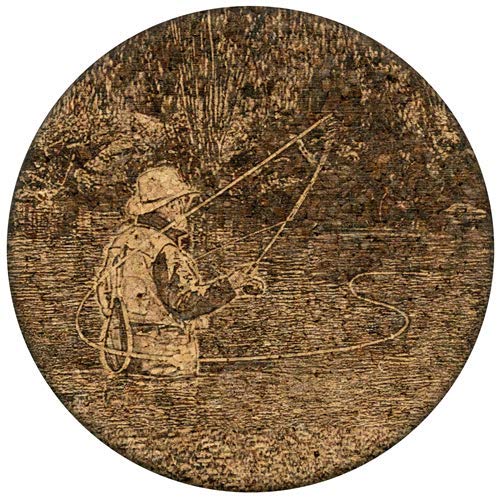 Premium Quality Laser Art Engraved Absorbent Cork Drink Coaster By Grafixmat, Natural Cork, Dual Layer Wont Chip Or Break, Cushi