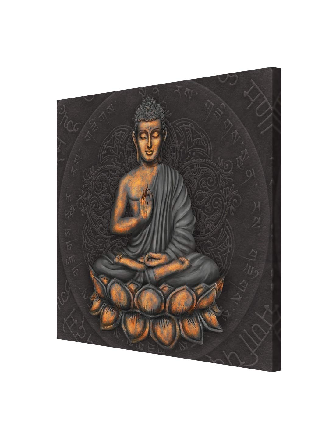 999Store Wooden Stretched Lord Gautam Buddha Budha wall decor for living room painting paintings buddha art frame bed dcor home