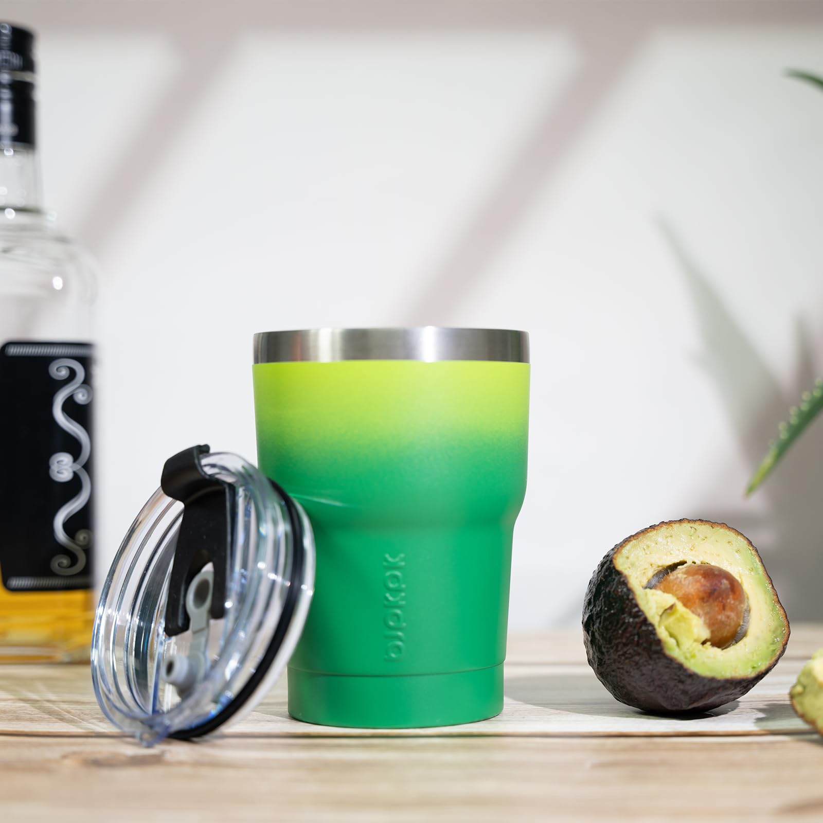 Bjpkpk Tumbler With Handle 10Oz Stainless Steel Insulated Tumbler With Lid And Straw For Water Or Ice Coffee,Ocean Dream