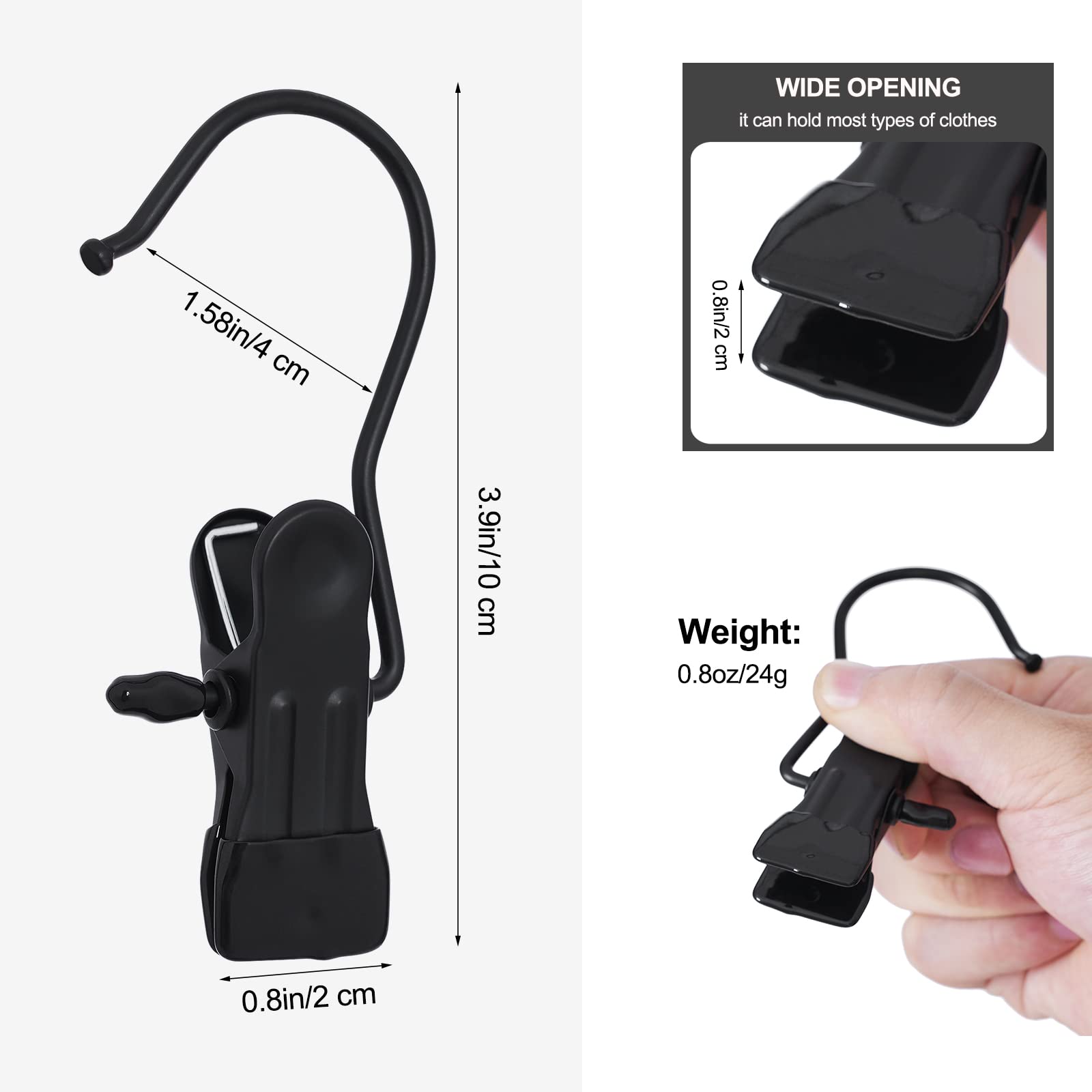 Bewishome 50 Pcs Boot Hangers For Closet, Laundry Hooks With Clips, Boot Hanging Hold Clip, Clothes Pins, Space Saving Portable