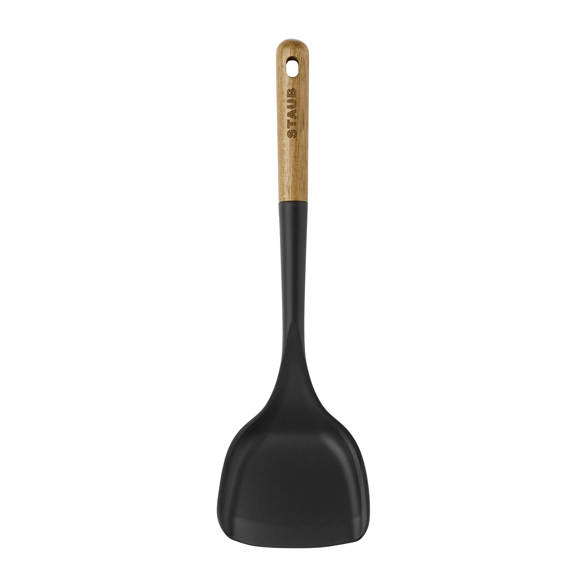 Staub Wok Spatula, Perfect For Scooping, Flipping, Stirring, And Turning Stir Fries, One Size, Durable Bpa-Free Matte Black Sili