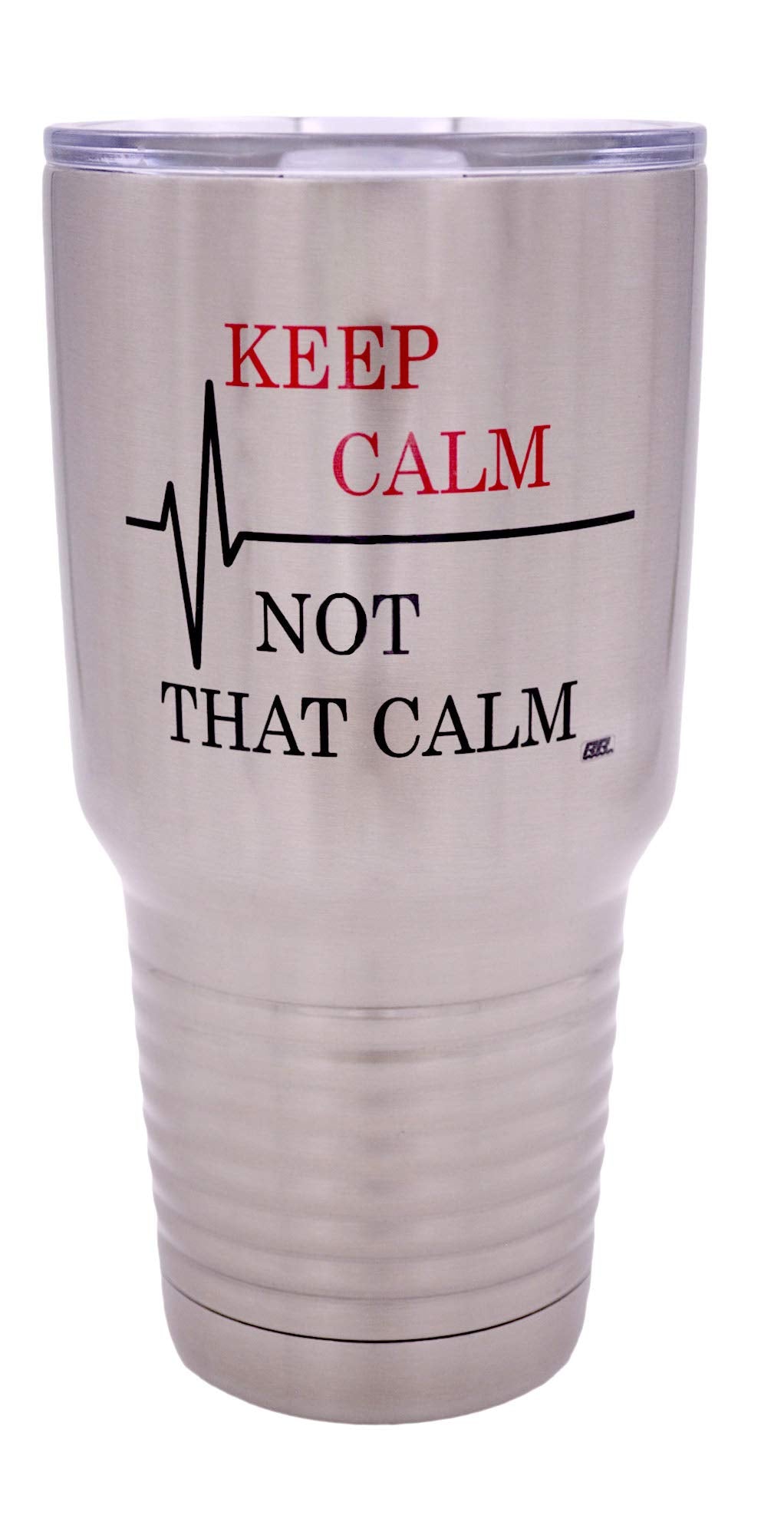 Rogue River Tactical Funny Keep Calm Not That Calm 30Oz Large Travel Tumbler Mug Cup W/Lid Vacuum Insulated Nurse Doctor Pharmac