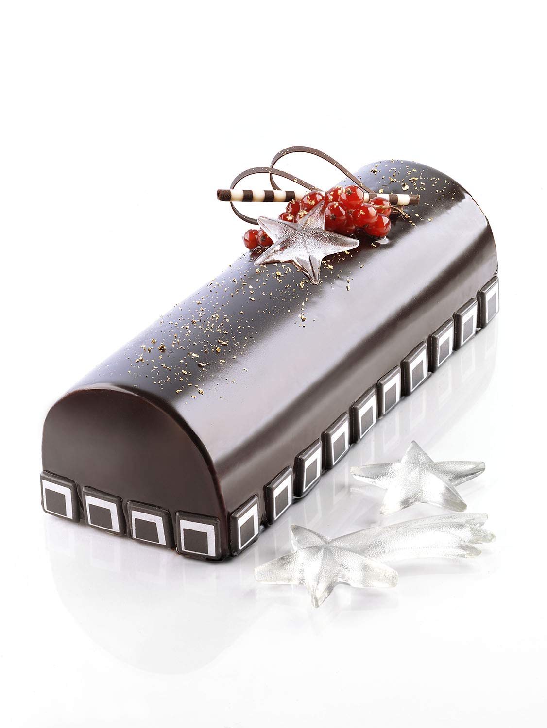 Silicone Log (Buche) Freezing And Baking Mold - 250X90Mm X 70Mm High