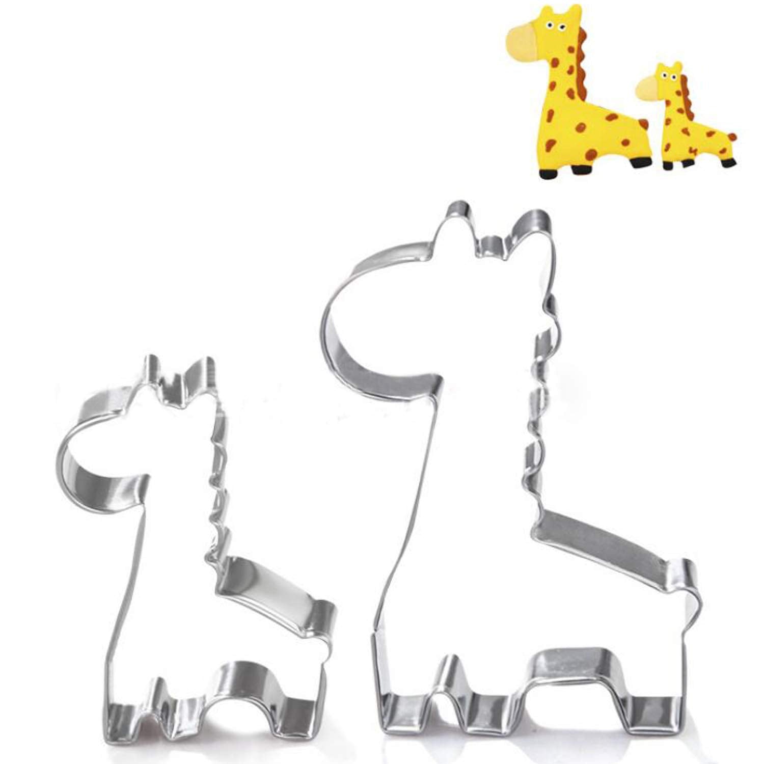 Gxhuang Giraffe Cookie Cutter - 2Pieces - Stainless Steel (Giraffe)
