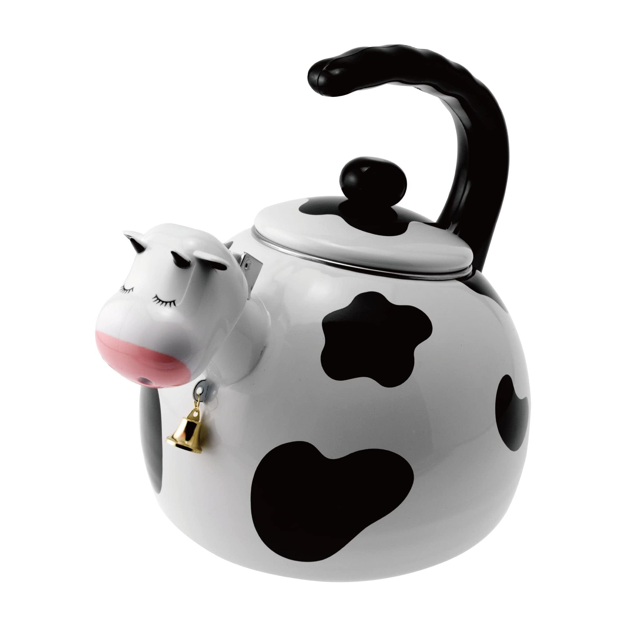 Whistling Tea Kettle For Stove Top Enamel On Steel Teakettle, Supreme Housewares Cow Design Teapot Water Kettle Cute Kitchen Acc