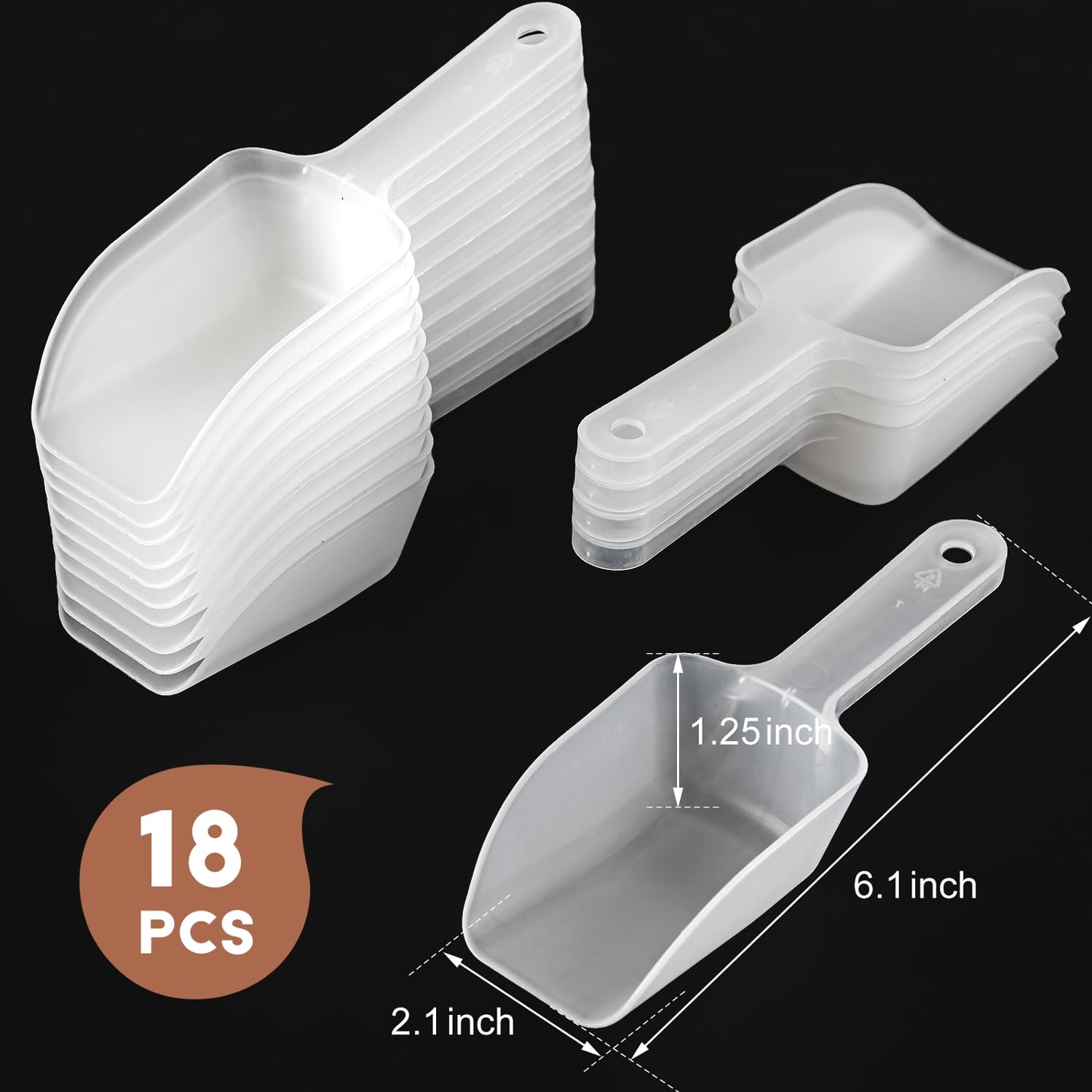18 Pcs Candy Scoops For Candy Buffet, Mini Ice Cream Scoop Reusable, Plastic Ice Scoop, Ice Scoop For Freezer, Plastic Scoops Fo