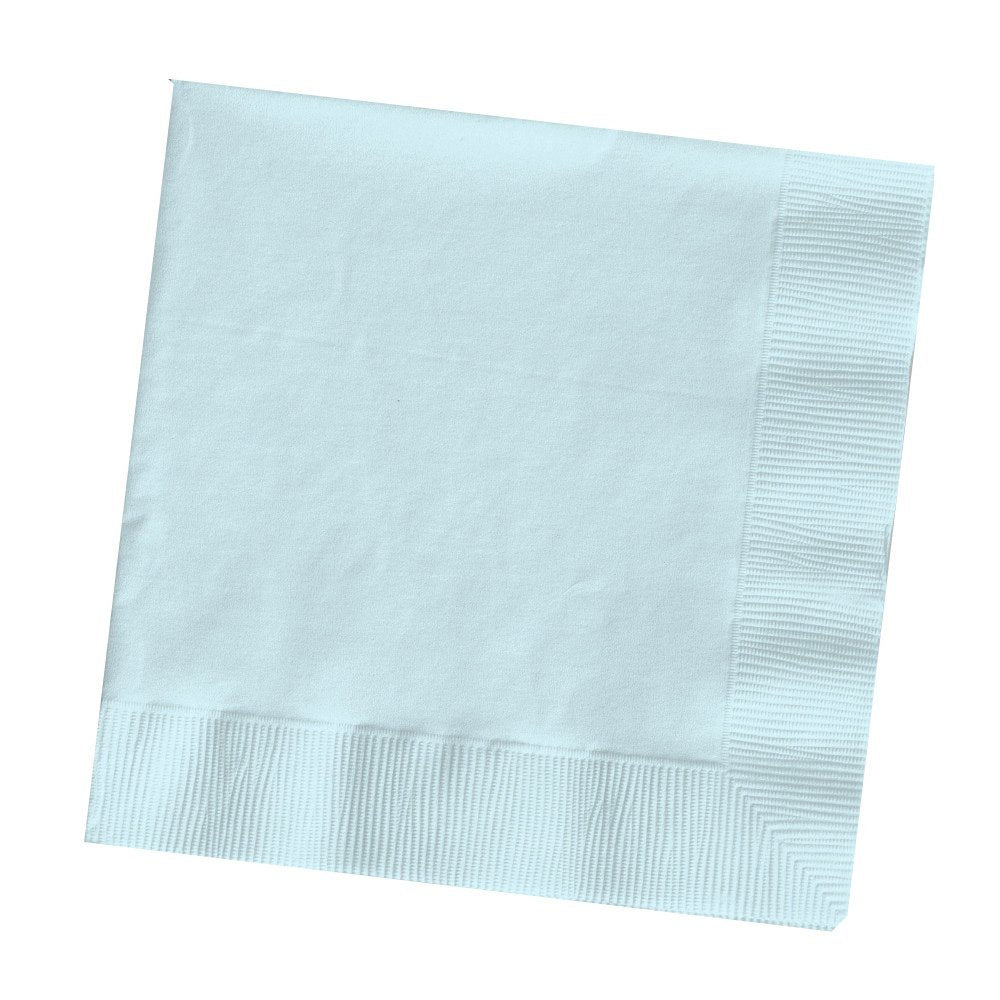 Creative Converting Touch Of Color 2-Ply 50 Count Paper Beverage Napkins, Pastel Blue (139179154)