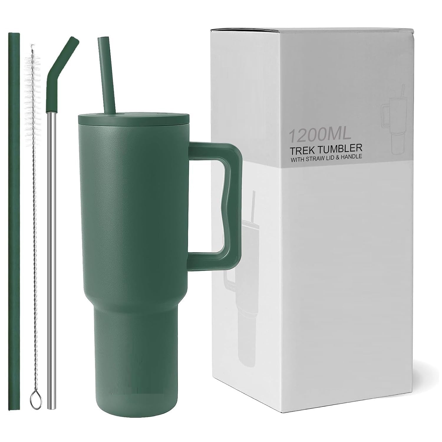 Cynvexa Tumbler With Lid And Straw 1200Ml Cup Stainless Steel Vacuum Insulated Tumbler For Water, Iced Tea Or Coffee 1.2L Office