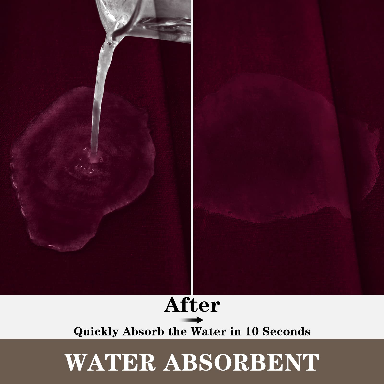 Bysure Bathroom Rugs Sets 2 Piece, Memory Foam Non Slip Extra Soft Absorbent Machine Washable Toilet Bath Mats (Burgundy, 20X32+