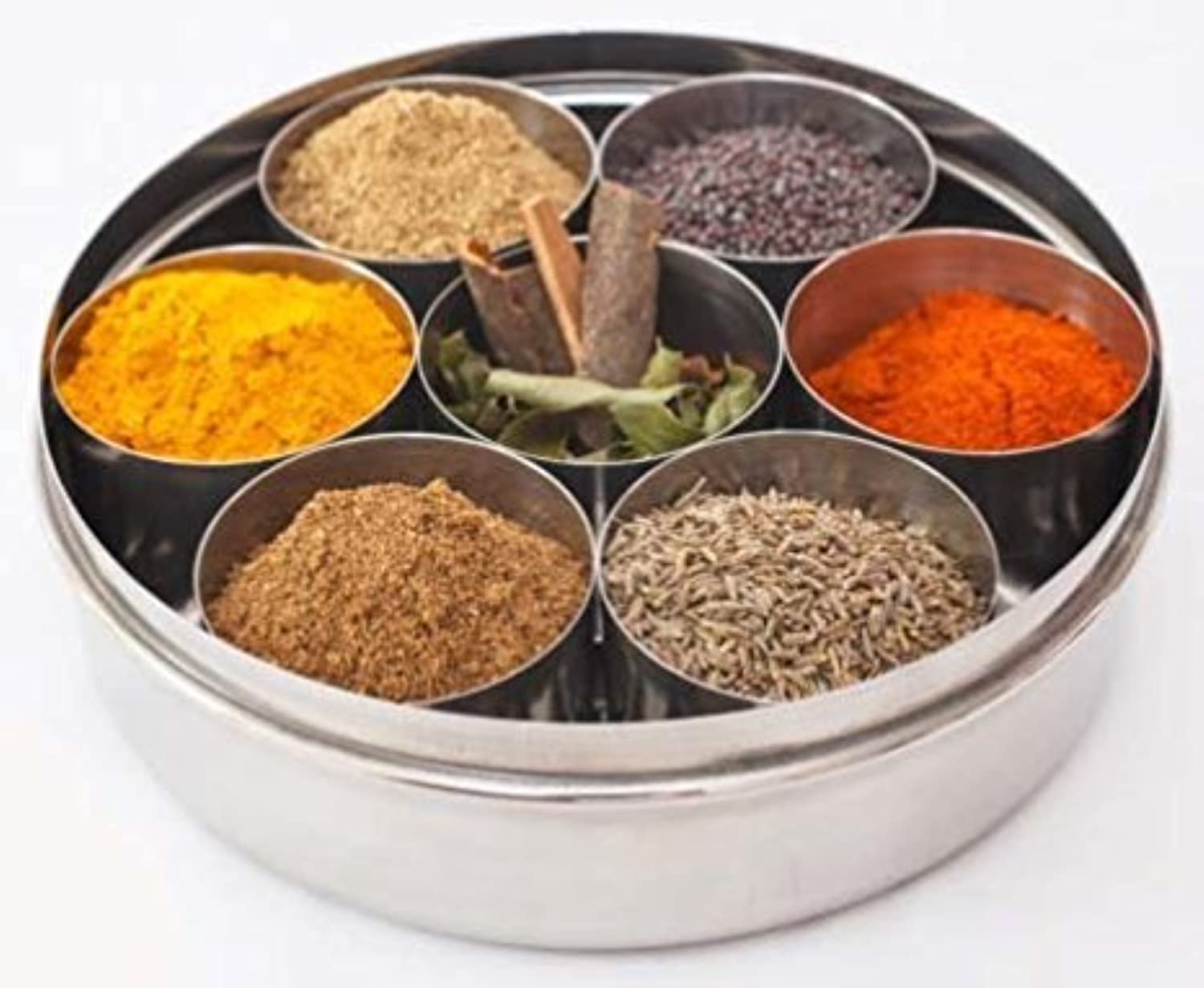 SHREESHANAIK Stainless Steel Masala Box,Stainless Steel Masala Dabba, Stainless Steel Spice Container, Indian Kitchen Spice Box