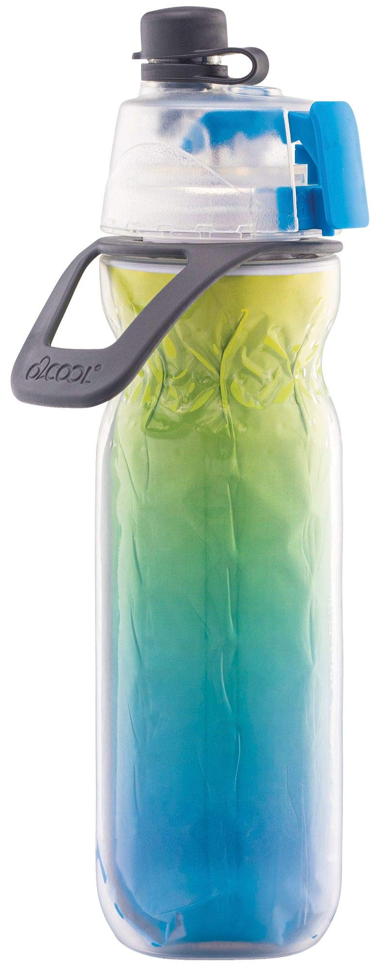 O2COOL Mist N Sip Misting Water Bottle 2in1 Mist And Sip Function With No Leak Pull Top Spout Reusable Sports Water Bottle  