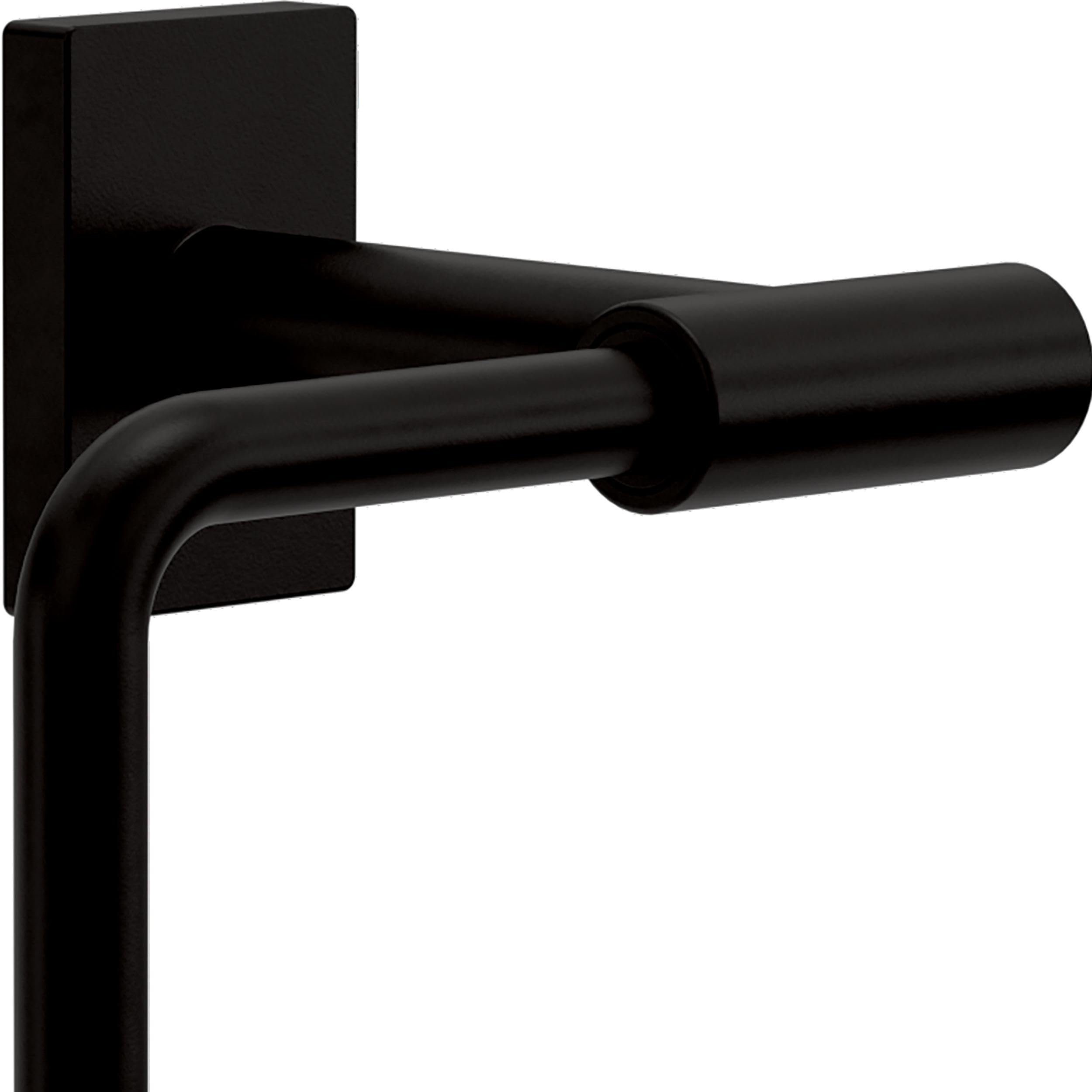Franklin Brass Hartwell (1-Pack) Toilet Paper Holder, Euro Single Post Tissue Roll Wall Mount Tp Storage, Matte Black Bathroom D