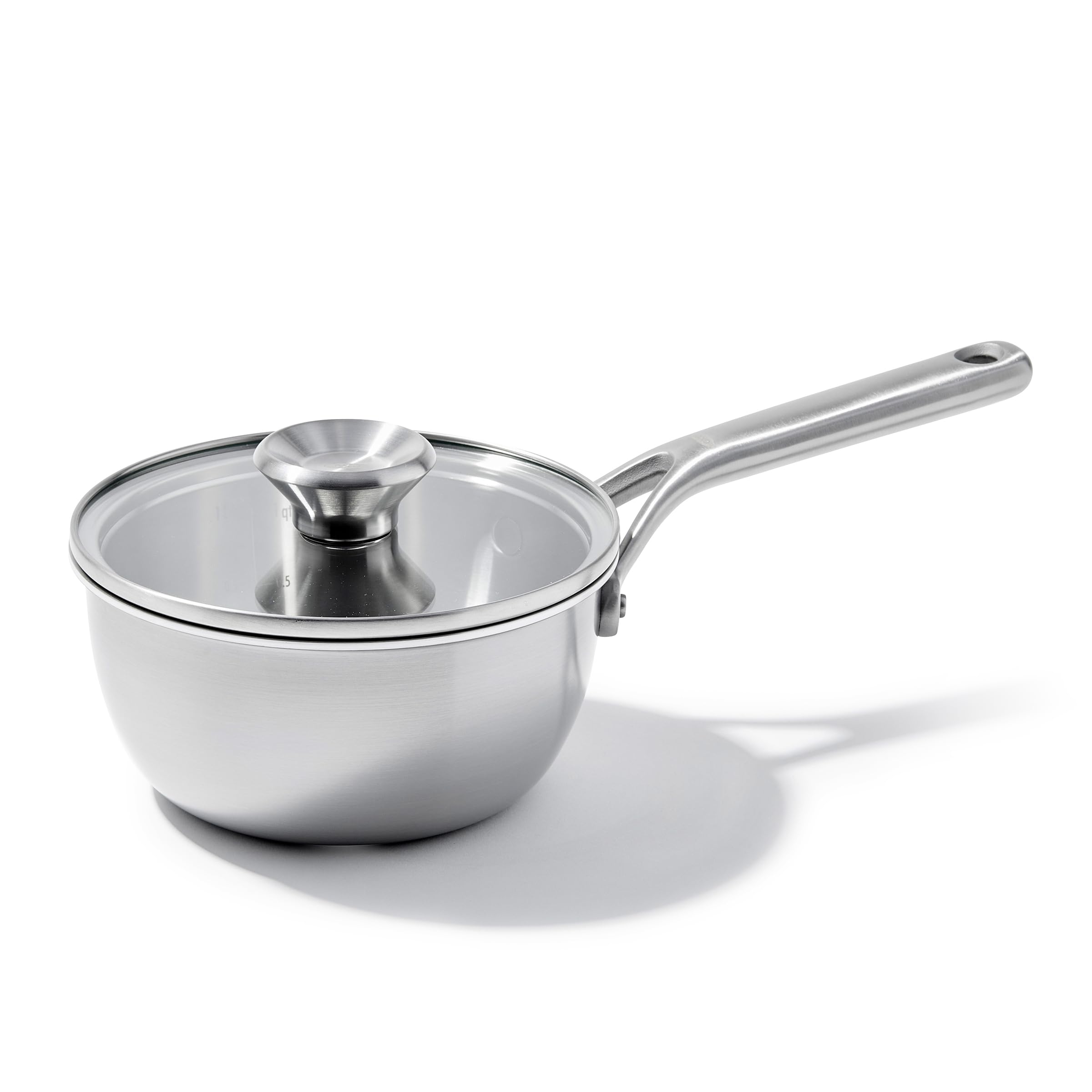 Oxo Mira Tri-Ply Stainless Steel, 1.5Qt Covered ChefS Pan With Lid, Pfas-Free, Multi Clad, Induction, Dishwasher Safe, Oven Saf