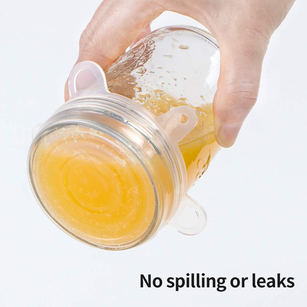 Webake Silicone Stretch Lids 10 Pack For Regular And Wide Mouth Mason Jar, Reusable Silicone Stretch Lids(Stretched To 3.5 Inch)