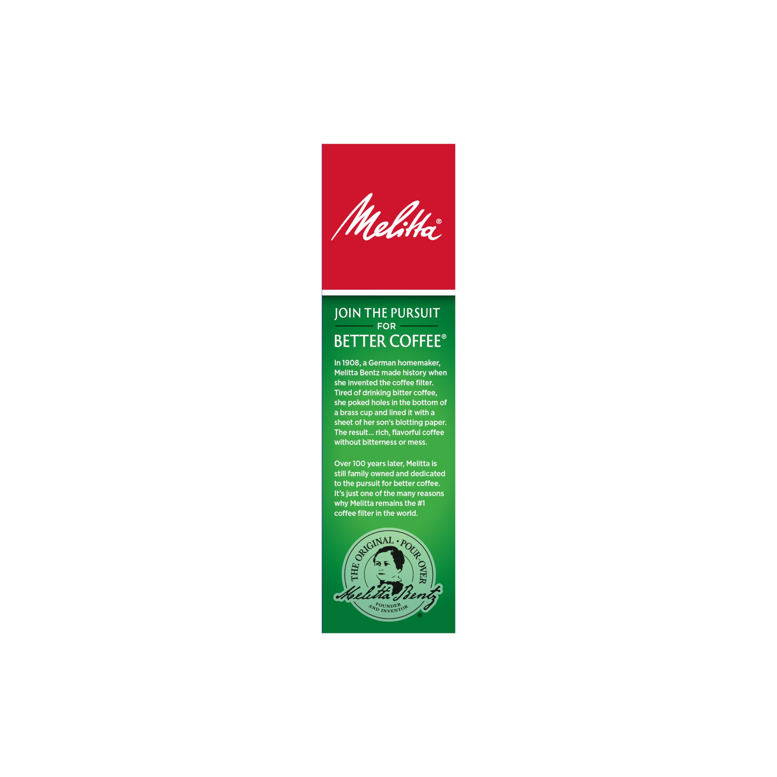 Melitta #4 Cone Coffee Filters, Unbleached Natural Brown, 100 Total Filters Count - Packaging May Vary