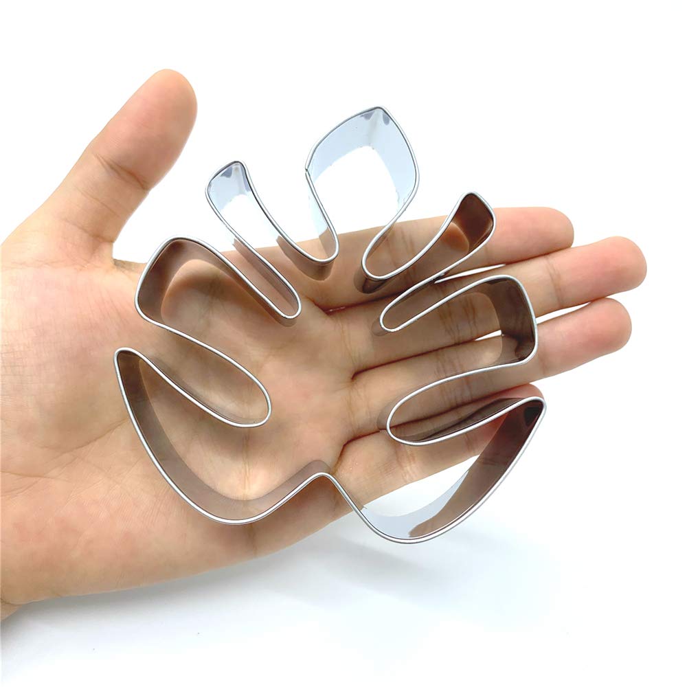 Liliao Tropical Leaf Cookie Cutter - 3.4 X 3.6 Inche - Stainless Steel