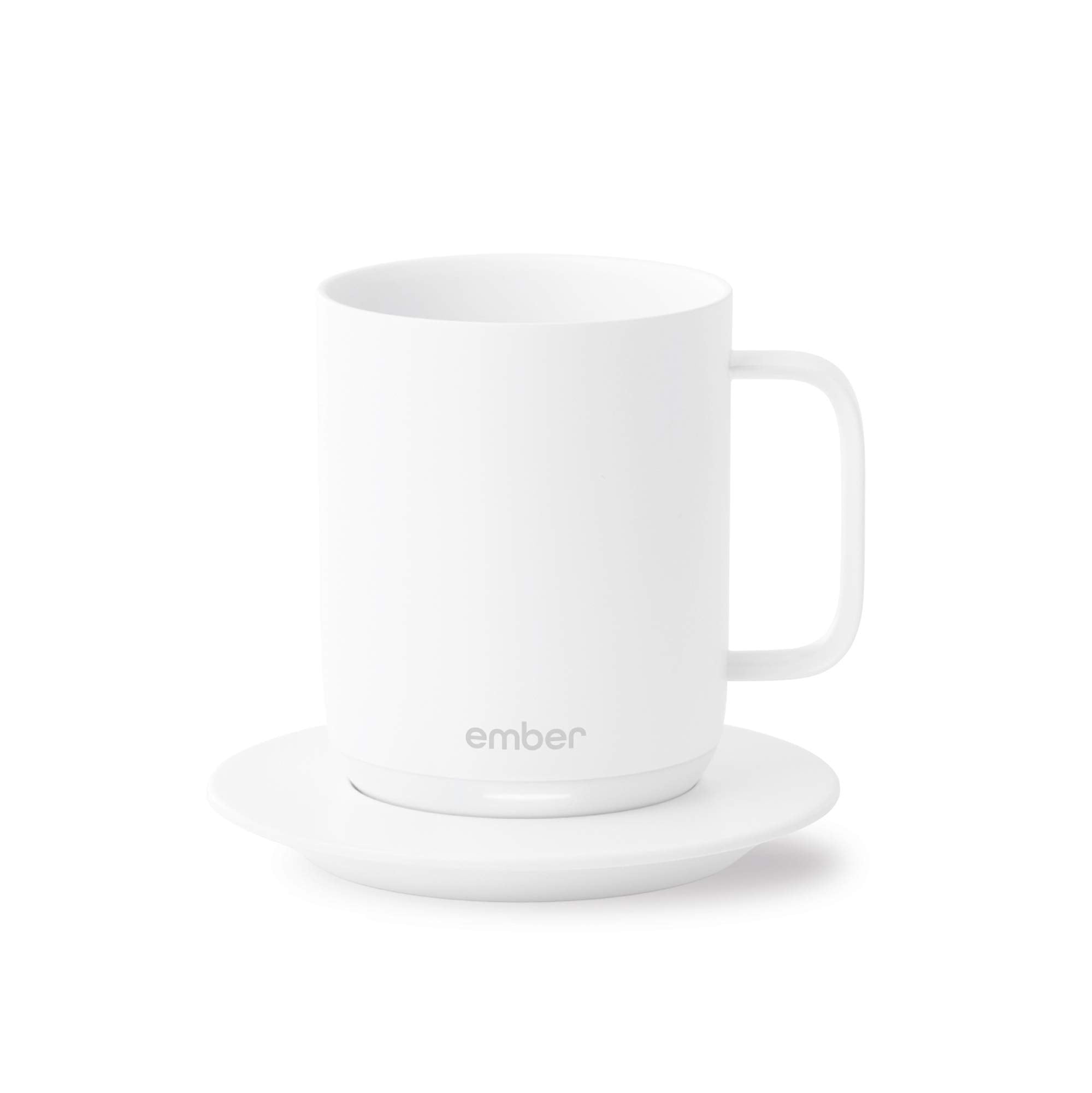 Ember Temperature Control Smart Mug, 10 Ounce, 1-hr Battery Life, White - App Controlled Heated Coffee Mug