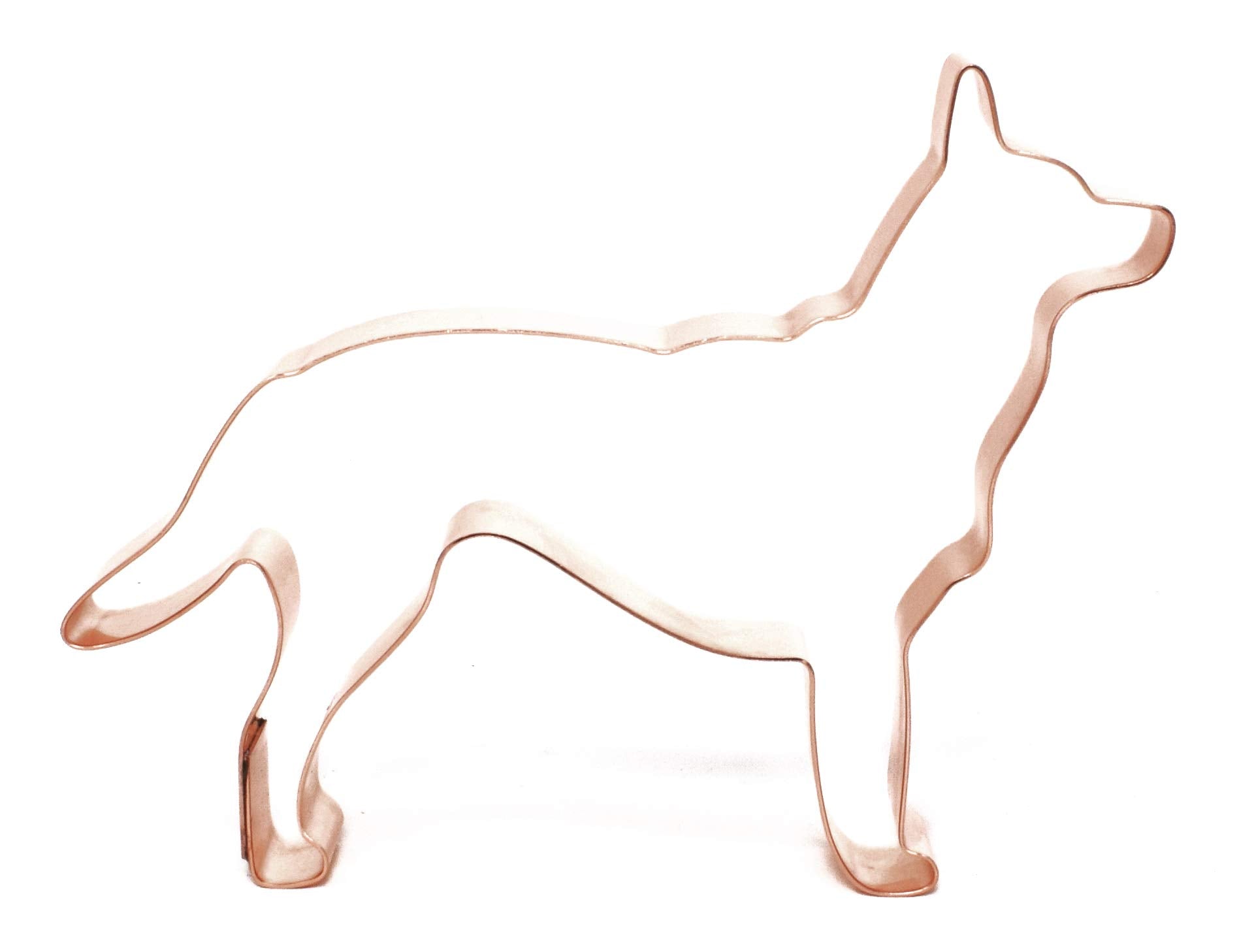 Australian Kelpie Dog Breed Cookie Cutter 5 X 4 Inches - Handcrafted Copper By The Fussy Pup