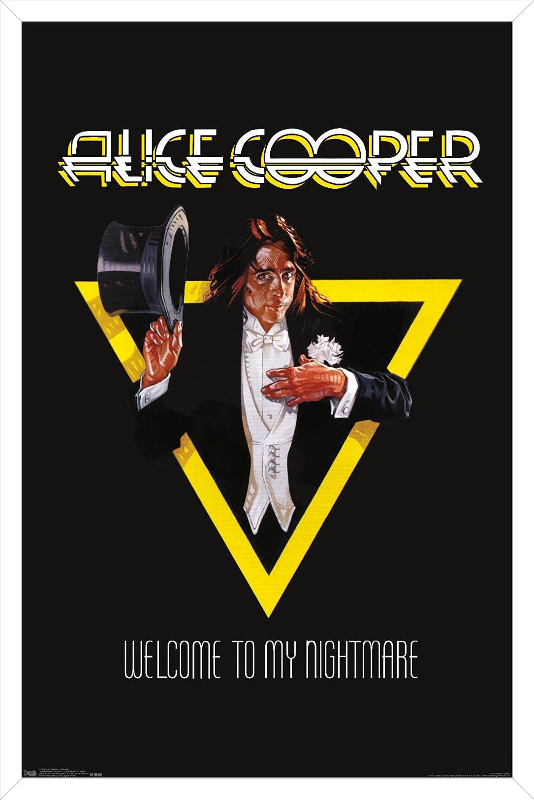 Trends International Alice Cooper - Welcome Wall Poster, 14.725'' X 22.375'', White Framed Version