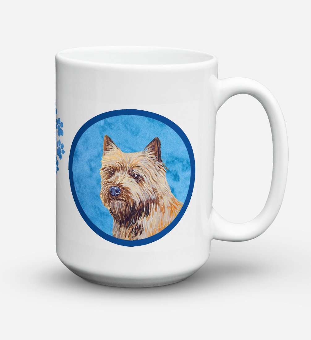 'Caroline's Treasures LH9365BU-CM15 Cairn Terrier Microwavable Ceramic Coffee Mug, 15 oz, Multicolor''