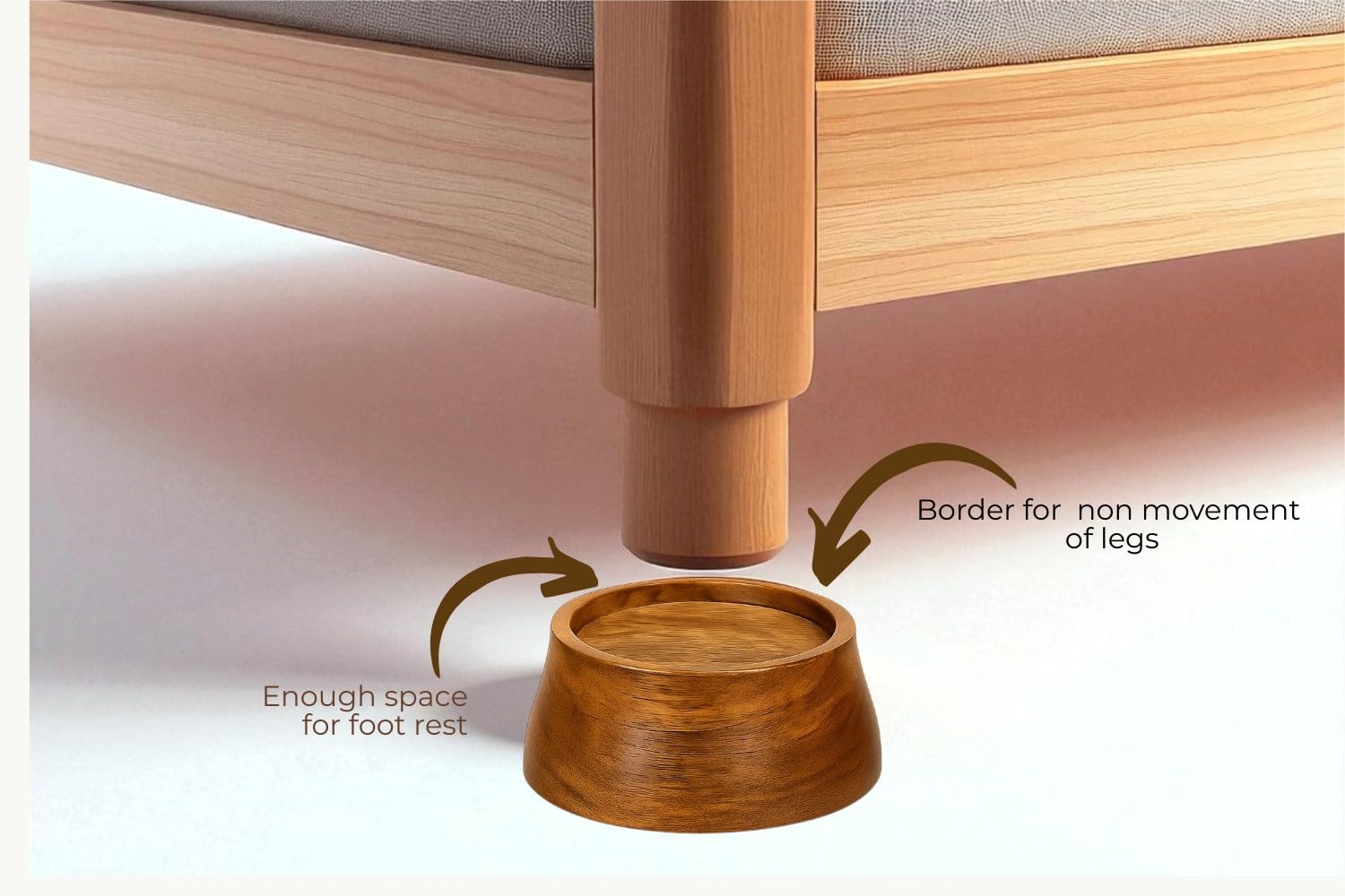 T One Wooden Hard Base For Beds(4 Piece)(Not Plastic) Table,Fridge,Cooler,Washing Machines,Almirah And All Kind Of Furniture | B