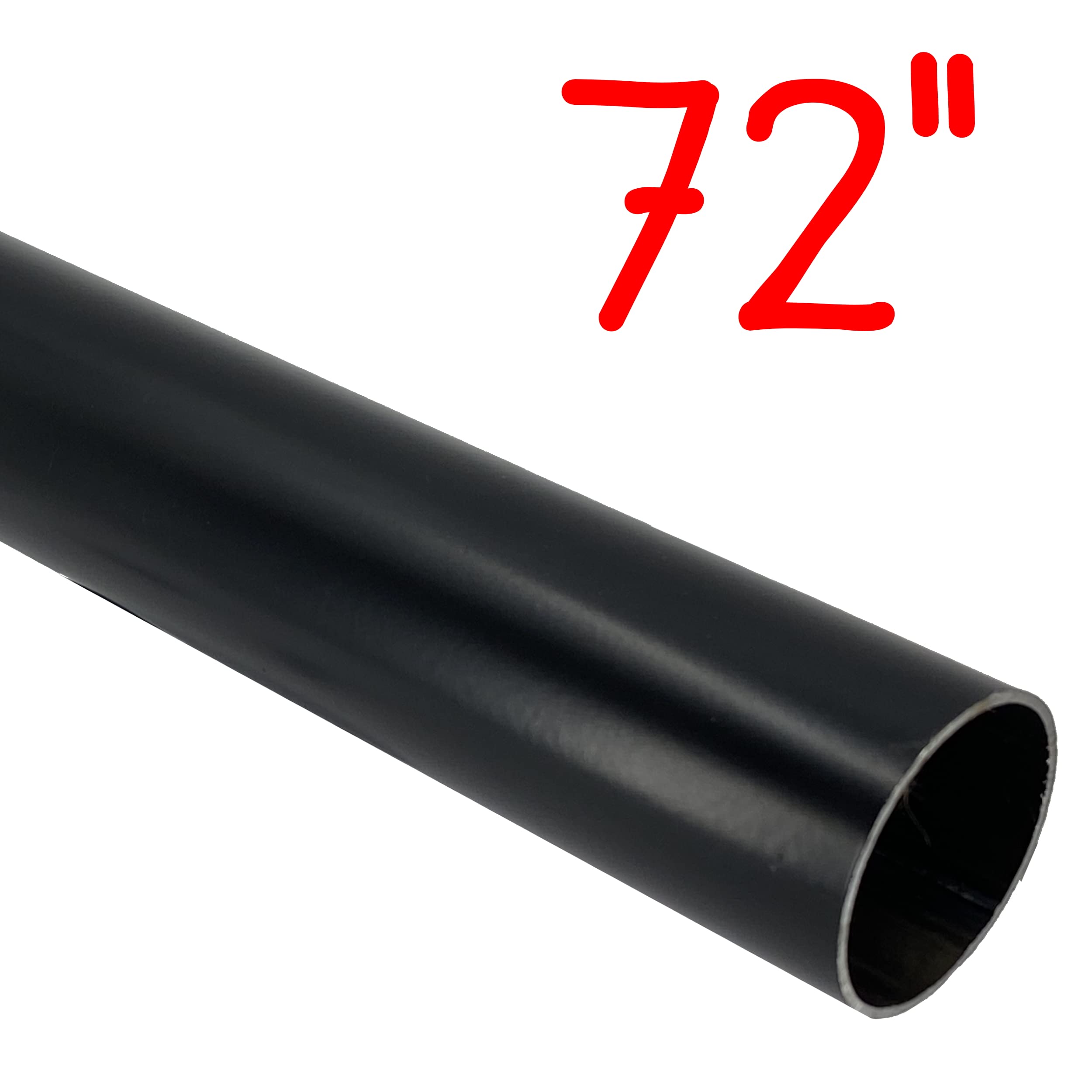 Desunia 72'' Heavy Duty Round Closet Rod | 32Mm Diameter | Black Clothes Pole | 1 Pack