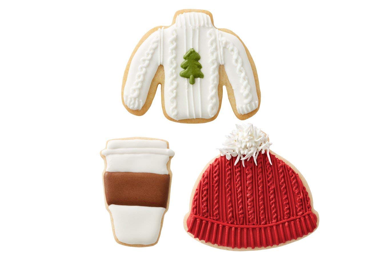 Wilton Sweater, Latte And Hat Cookie Cutter Set