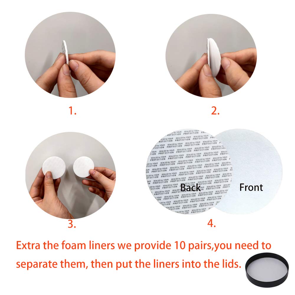 Zmybcpack 20 Pack 2 Oz Round Clear Plastic Slime Jars With Lids, Pet Containers, Storage Jars, Travel Jars For Cosmetic, Makeup,