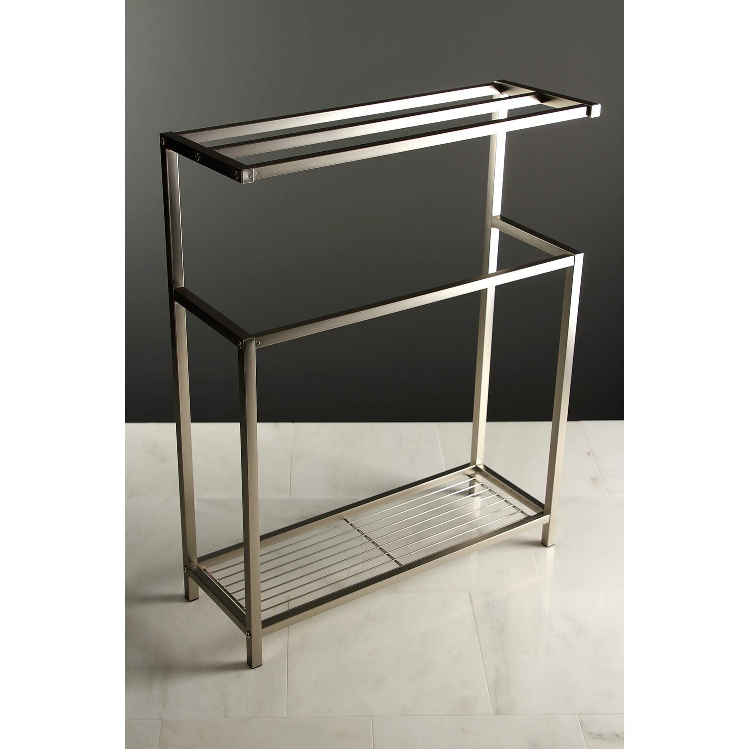 Kingston Brass Scc8368 Edenscape Freestanding Towel-Rack, Brushed Nickel