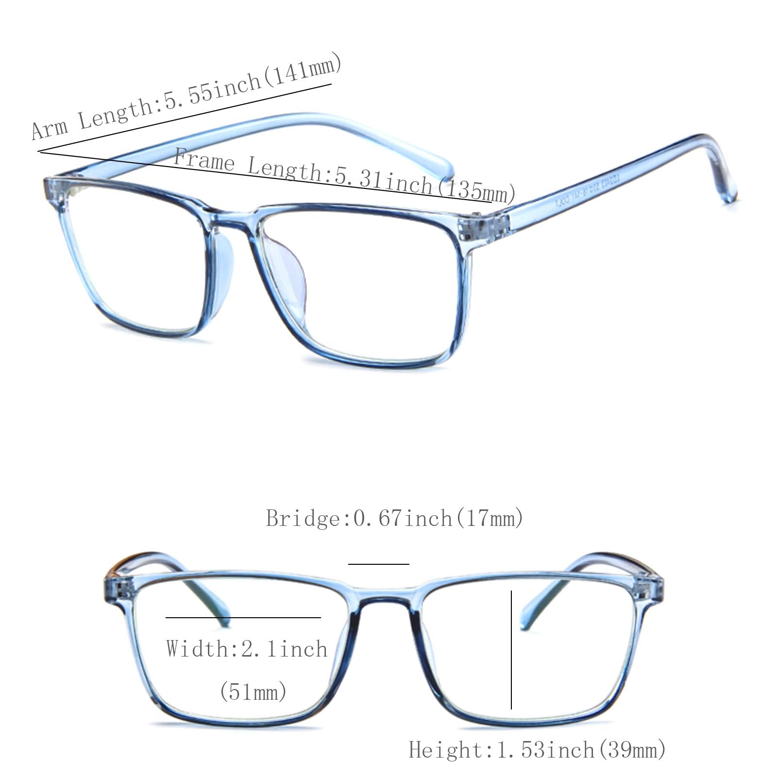 Oriopxic Distance Glasses For Men Women -100 Lightweight Nearsighted Myopia Glasses