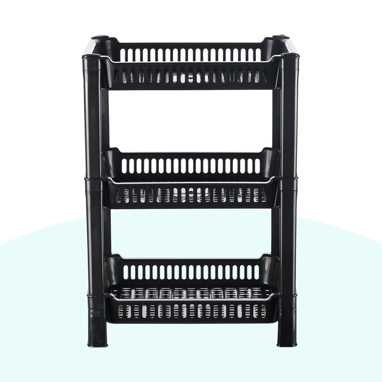 Krishikaya Multipurpose 3Tier Storage Rack  Vegetable Organizer For Kitchen, Under Wash Basin, Bathroom & Office Use | Space S