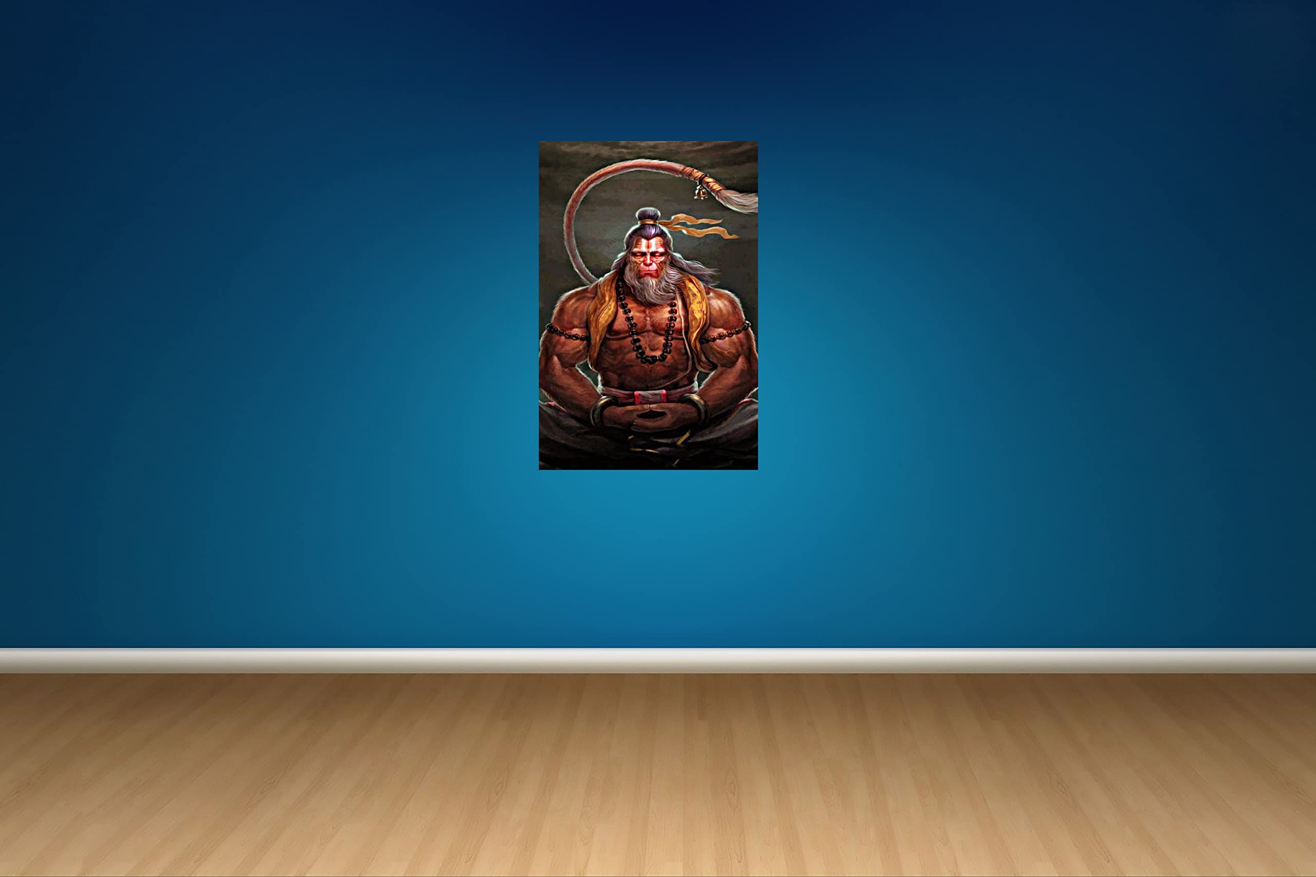 Baldau Prints Hanuman Ji Big Size Flex Poster For Room (24X36 Inch,210 Gsm,Gloss Finish) D-2736