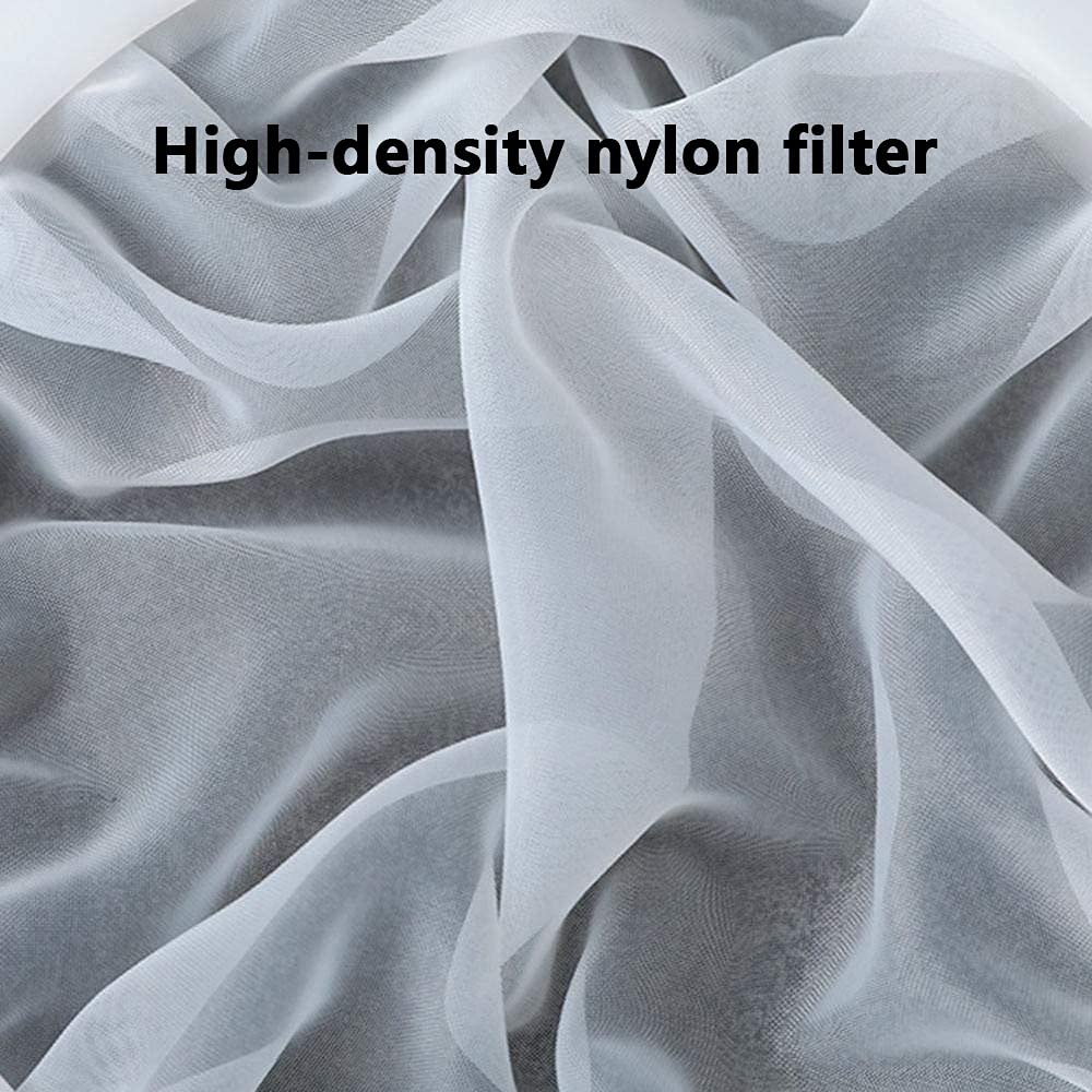 Strainers Fine Mesh Household Separator Fine Net 400 Mesh High Density Non Slag For Soybean Milk Coffee, Juice, Milk (White)