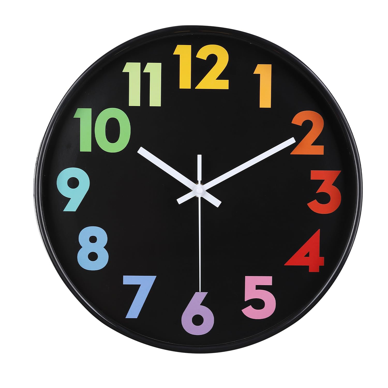 Tohooyo Wall Clock 12 Inch Colorful KidS Wall Clock Silent Movement