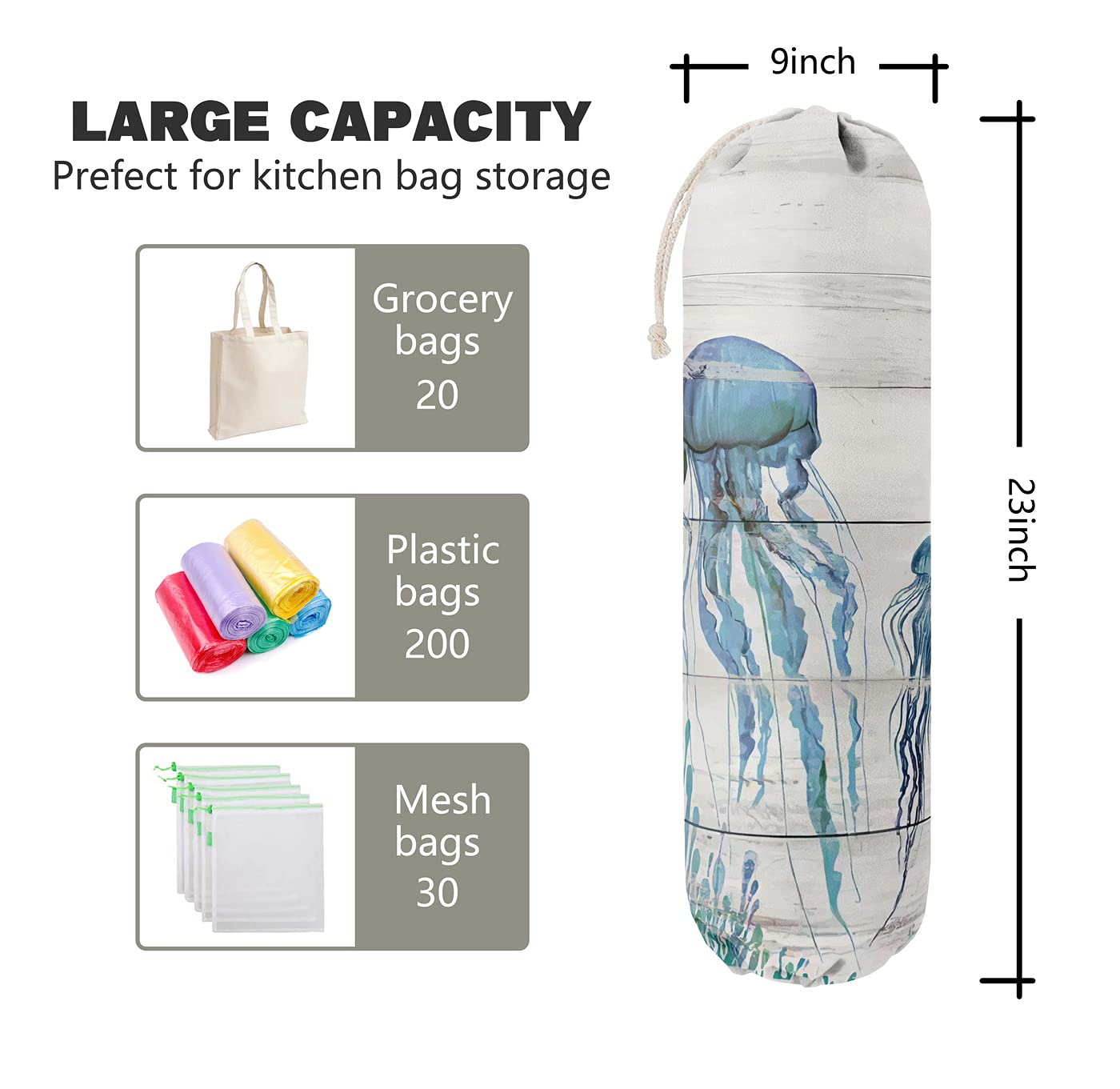 Funny Bag Bag, Grocery Bags Holder Organizer For Shopping Bags, Wall Mount Plastic Bags Storage Container Dispensers, Gift For T