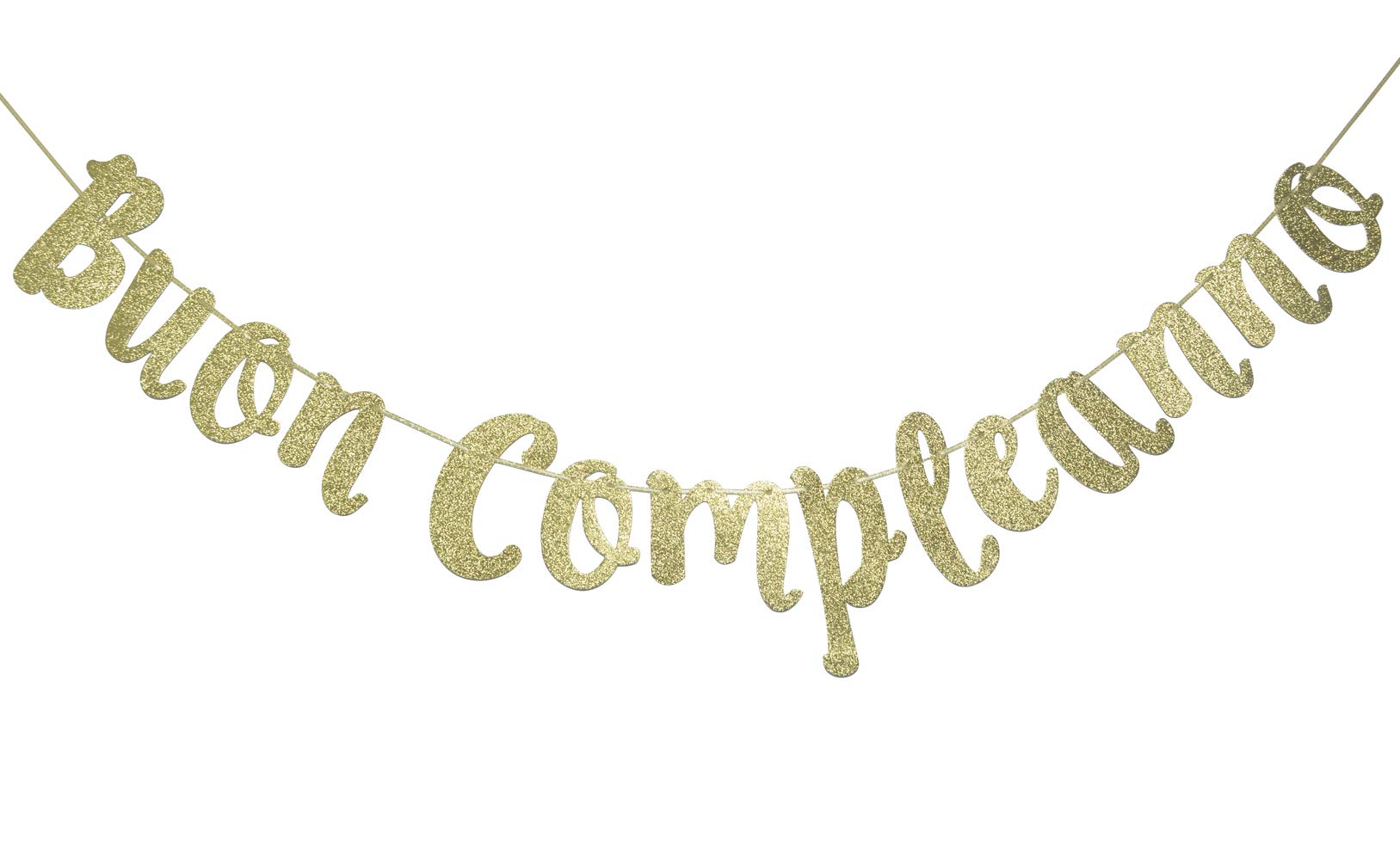 Buon Compleanno Banner, Italian Happy Birthday Sign Garland Party Decorations Anniversary Decor Photo Booth Props Gold