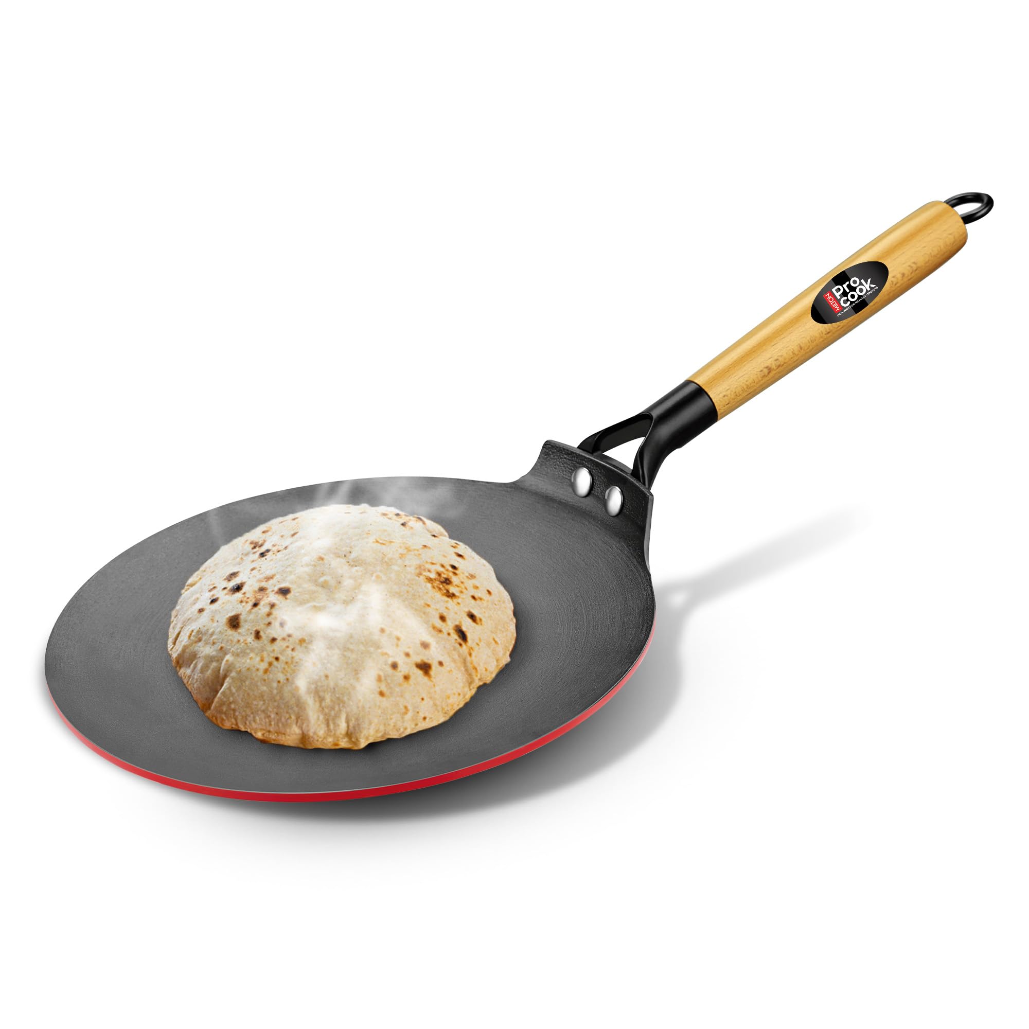 Milton Pro Cook Induction Cookware & Gas Stove Friendly Enameled Cast Iron Roti Tawa 26 Cm | Concave Tawa | Rust Proof | Pre-Sea