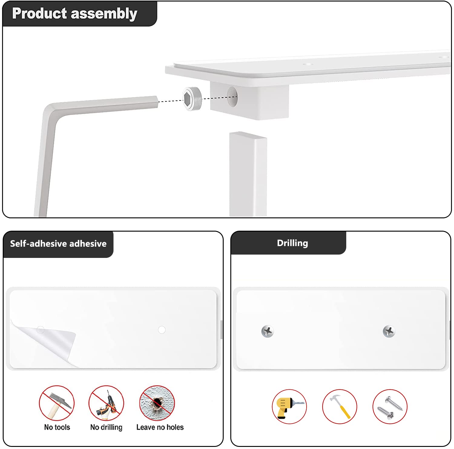 Paper Towel Holder Under Cabinets, Self-Adhesive And Drilled Paper Towel Holder Available, Wall Mounted, 12.2 ''Stainless Steel