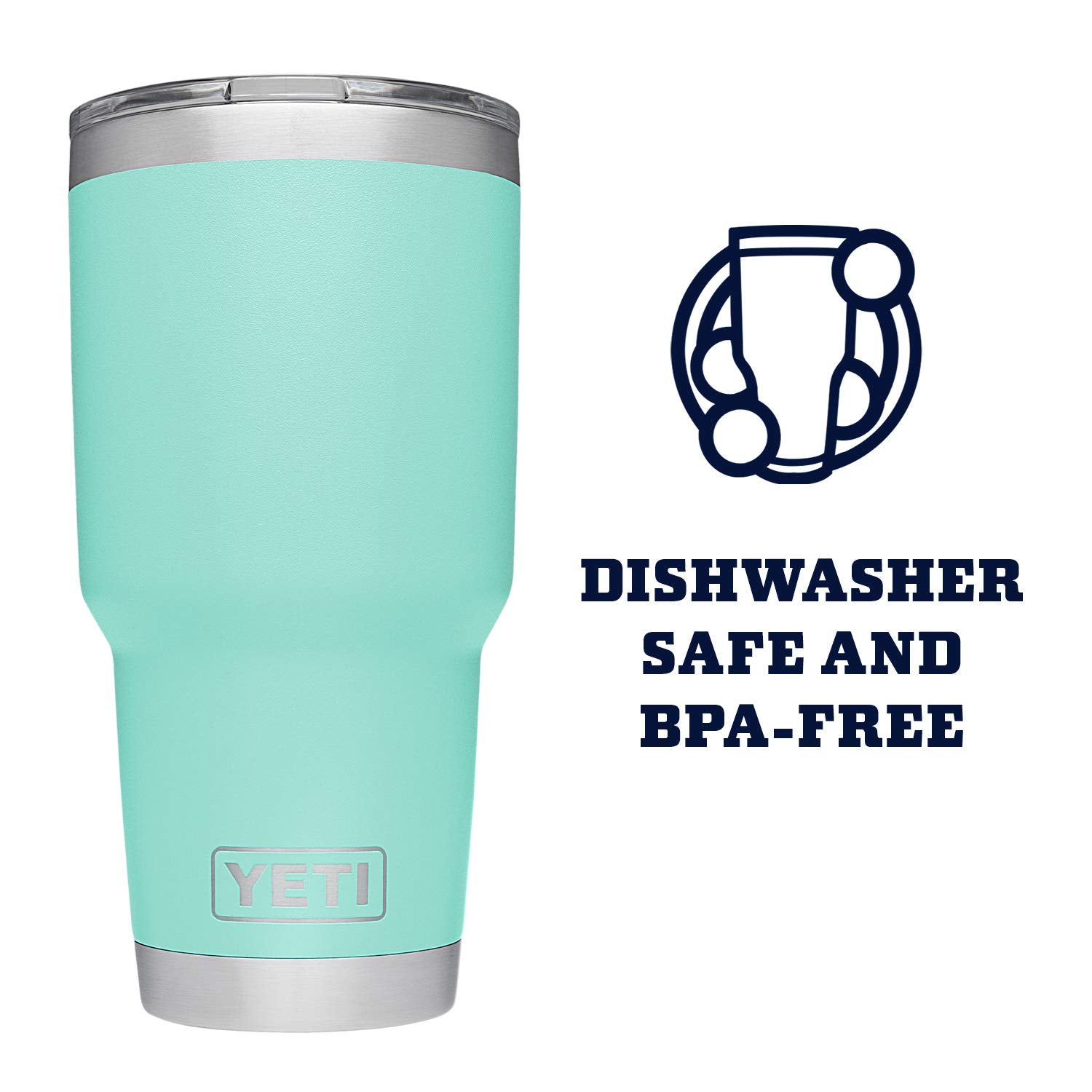 Yeti Rambler 30 Oz Stainless Steel Vacuum Insulated Tumbler W/Magslider Lid, Seafoam