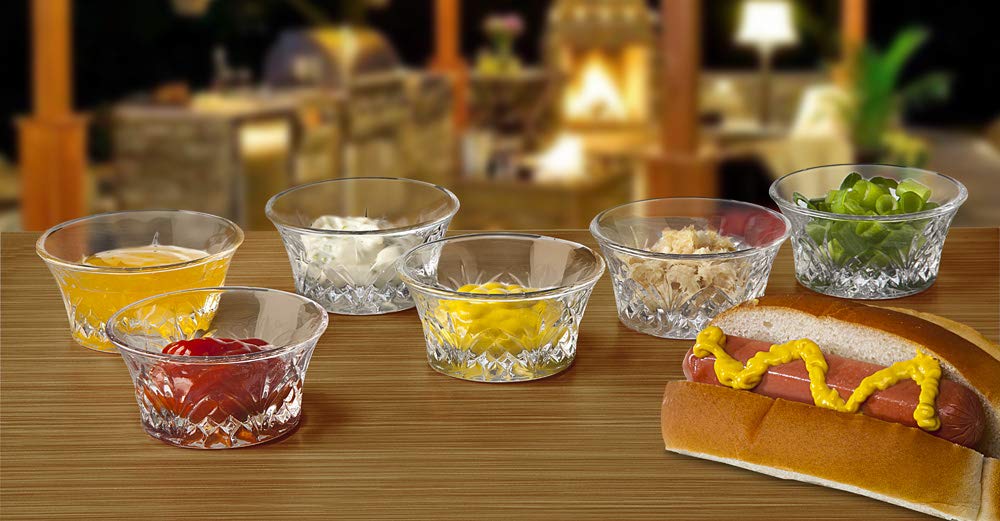 Godinger Bowl Set - Mini Crystal Prep, Dip, Dessert, Bar Dish Bowls - Set Of 6, 2Oz