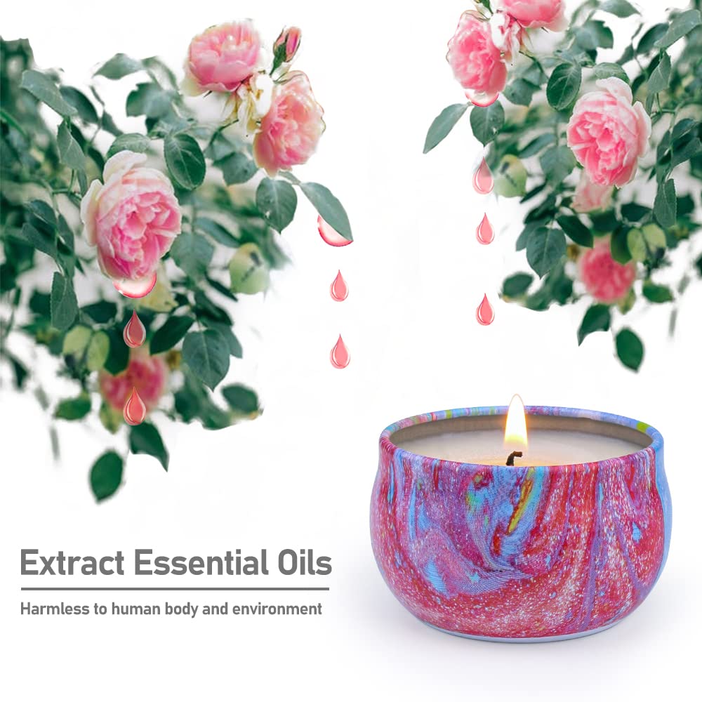 Scented Candles Gifts Set for Women, 9 Pack Aromatherapy Candles Pack Soy Wax with Essential Oil Include Lavender, Jasmine and V