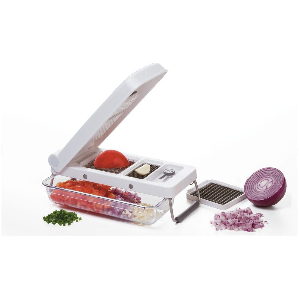 Onion/Vegetable And Garlic Chopper With Progressive Stand White/Grey