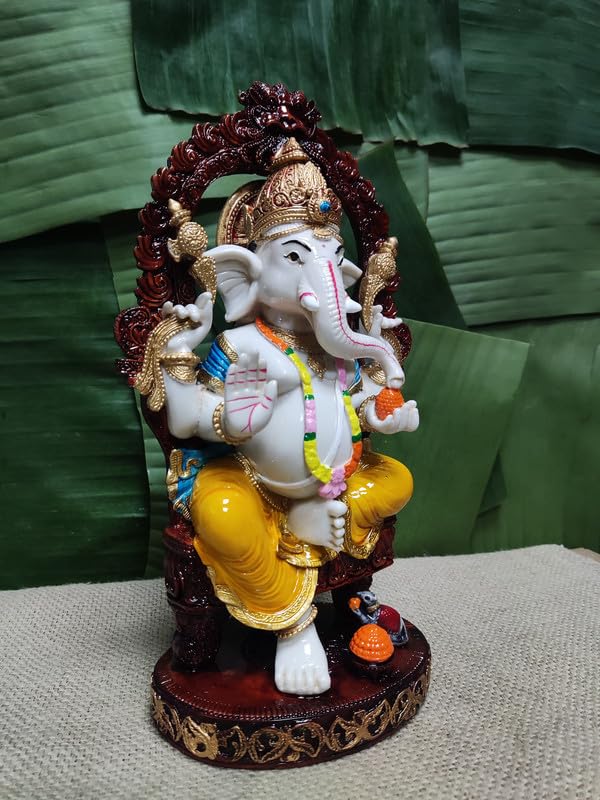 Pratima Polyresin Ganesh Idol | Vinayaka Statue | Ganpati Murti | Ganesha Idol For Home Decor |Ganesh Idol For Diwali